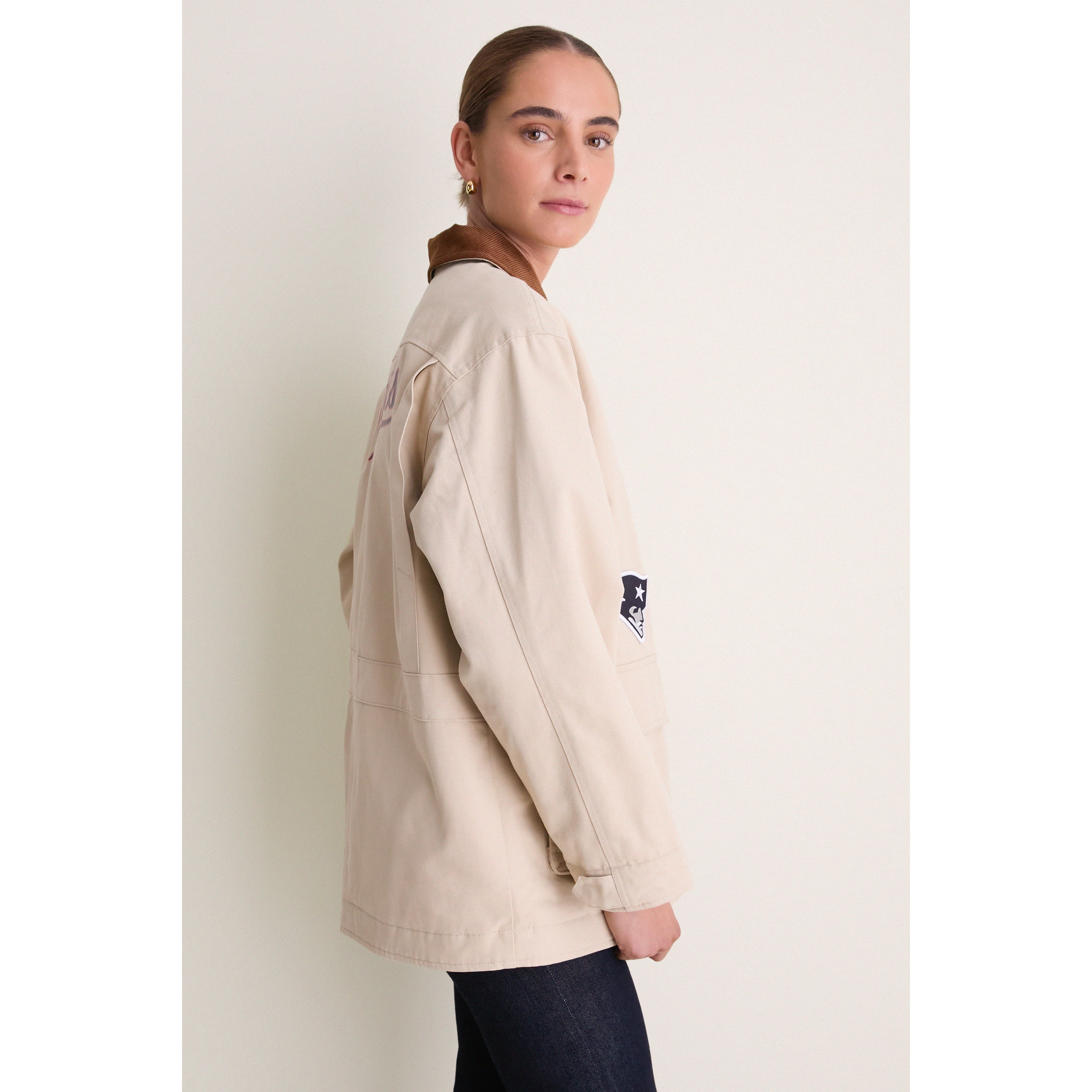 Veste de grange à boutons-pression Tuckernuck Stone New England Patriots pour femmes