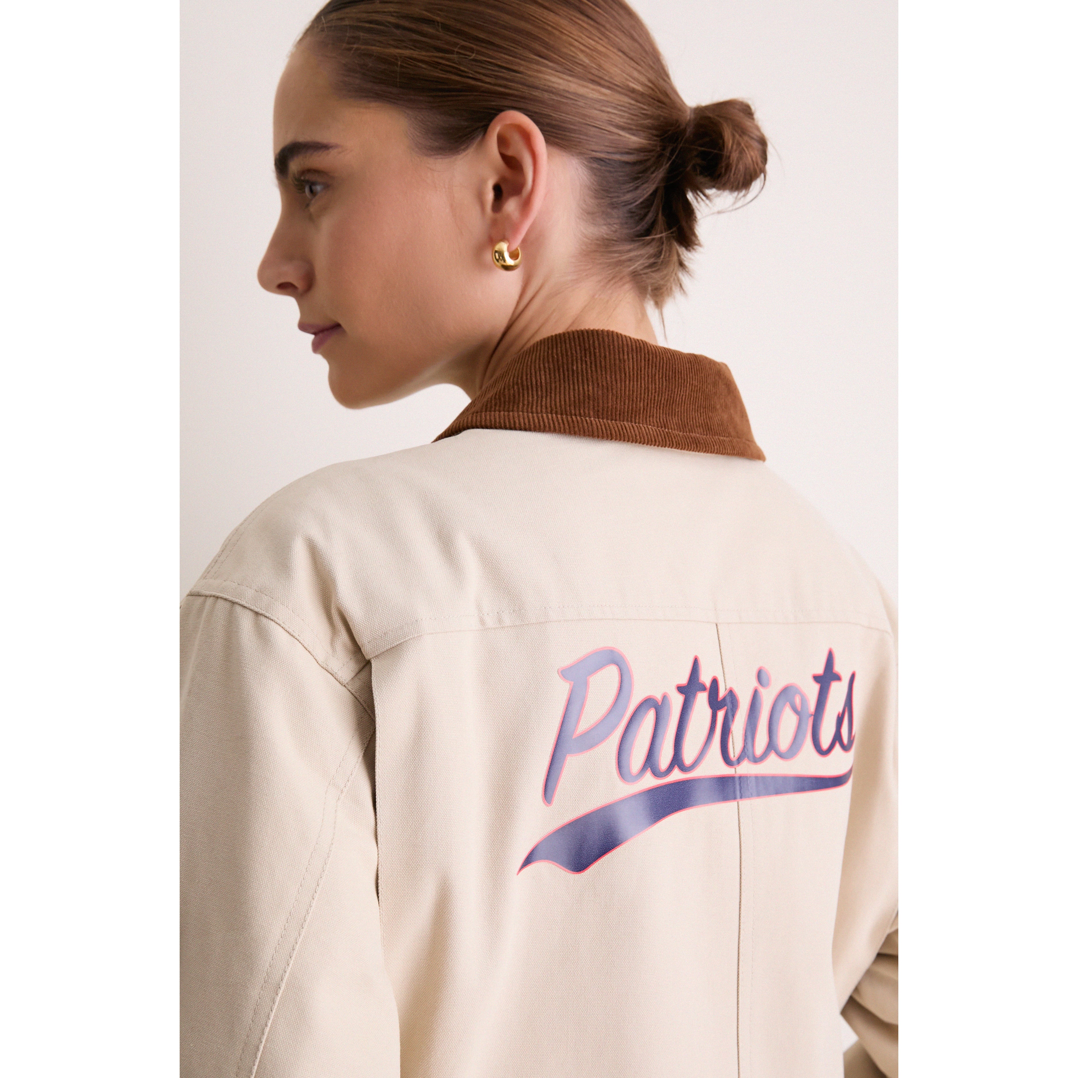 Veste de grange à boutons-pression Tuckernuck Stone New England Patriots pour femmes