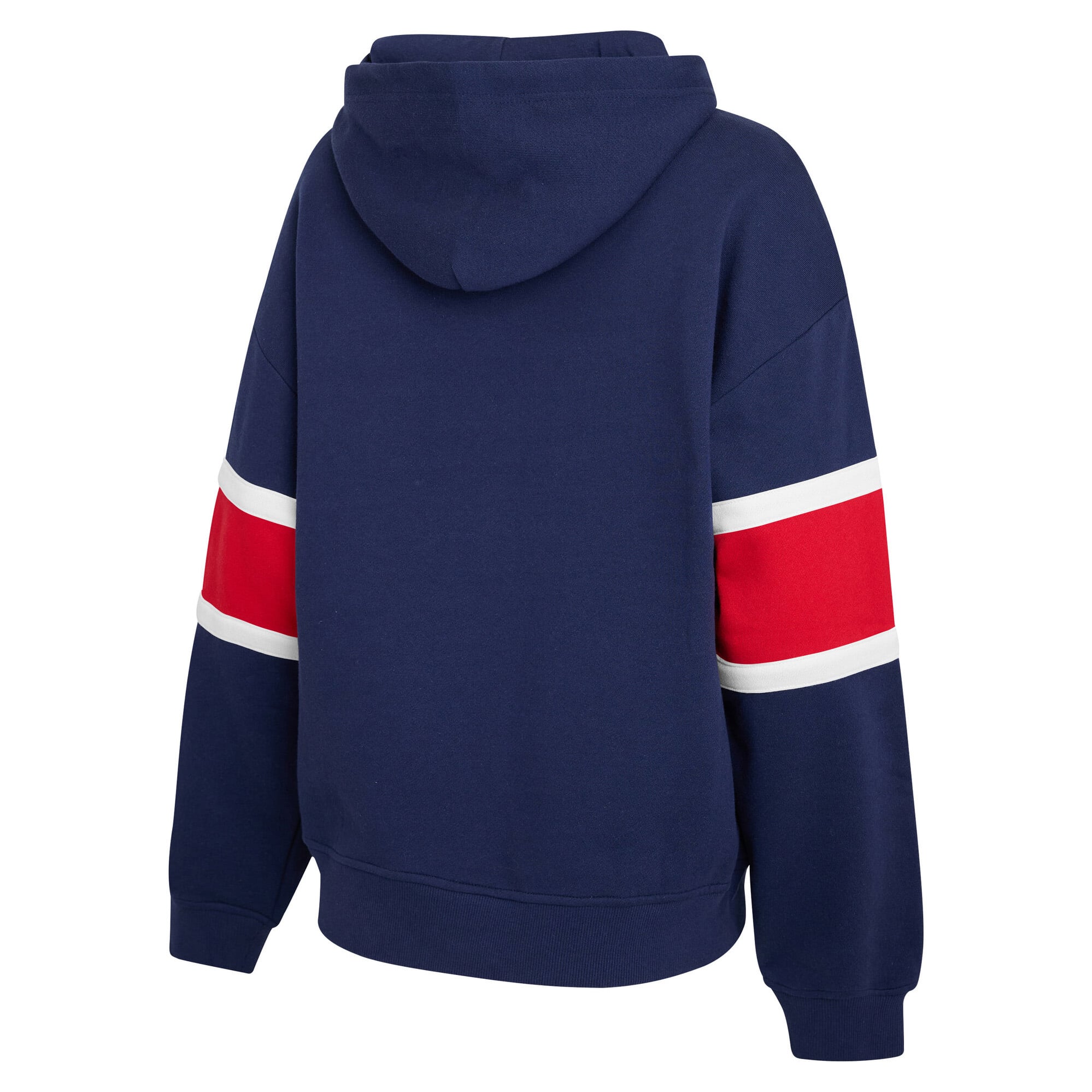 Sweat à capuche rayé bleu marine New England Patriots pour femme de la marque WEAR by Erin Andrews
