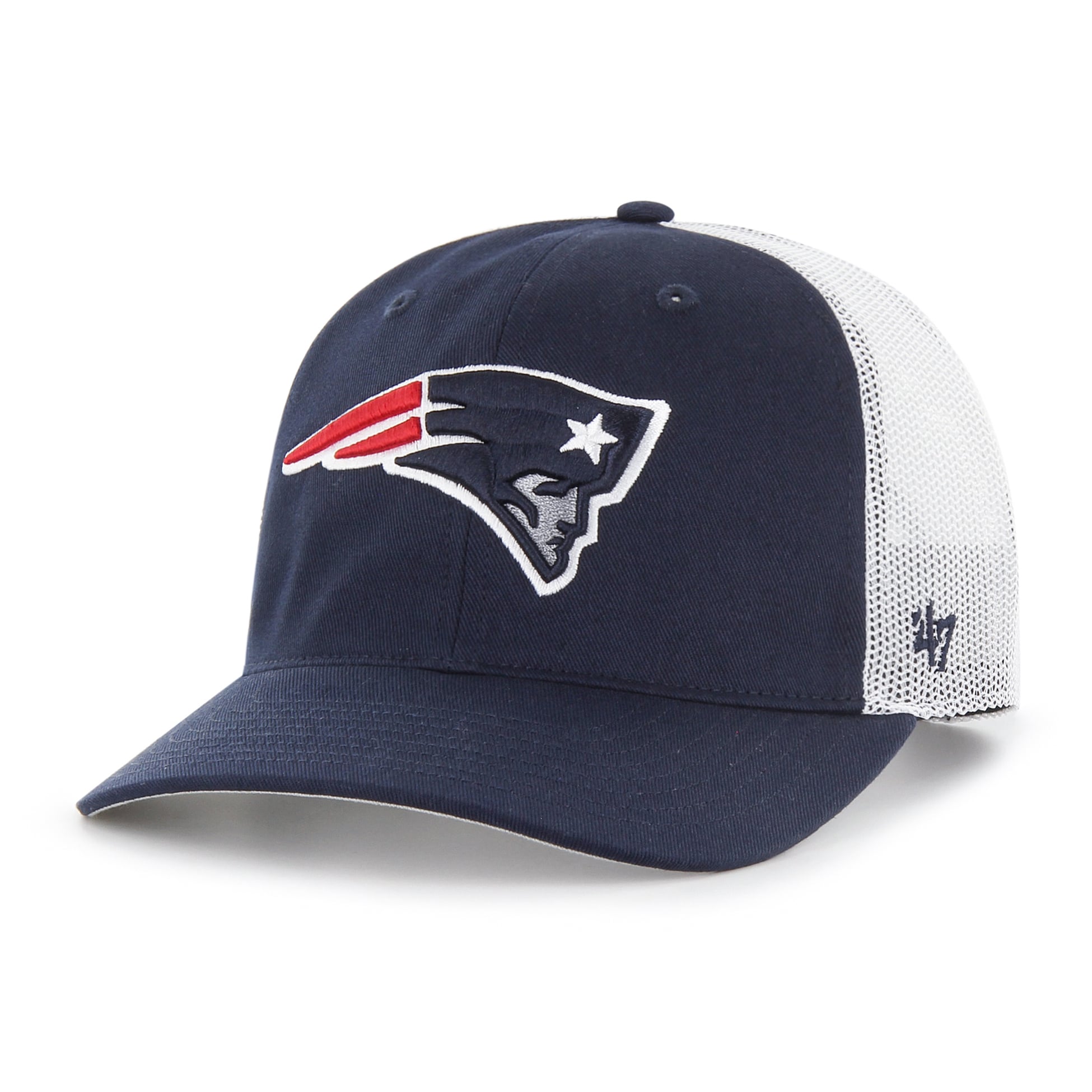 Casquette trucker ajustable New England Patriots bleu marine pour enfant, modèle 47