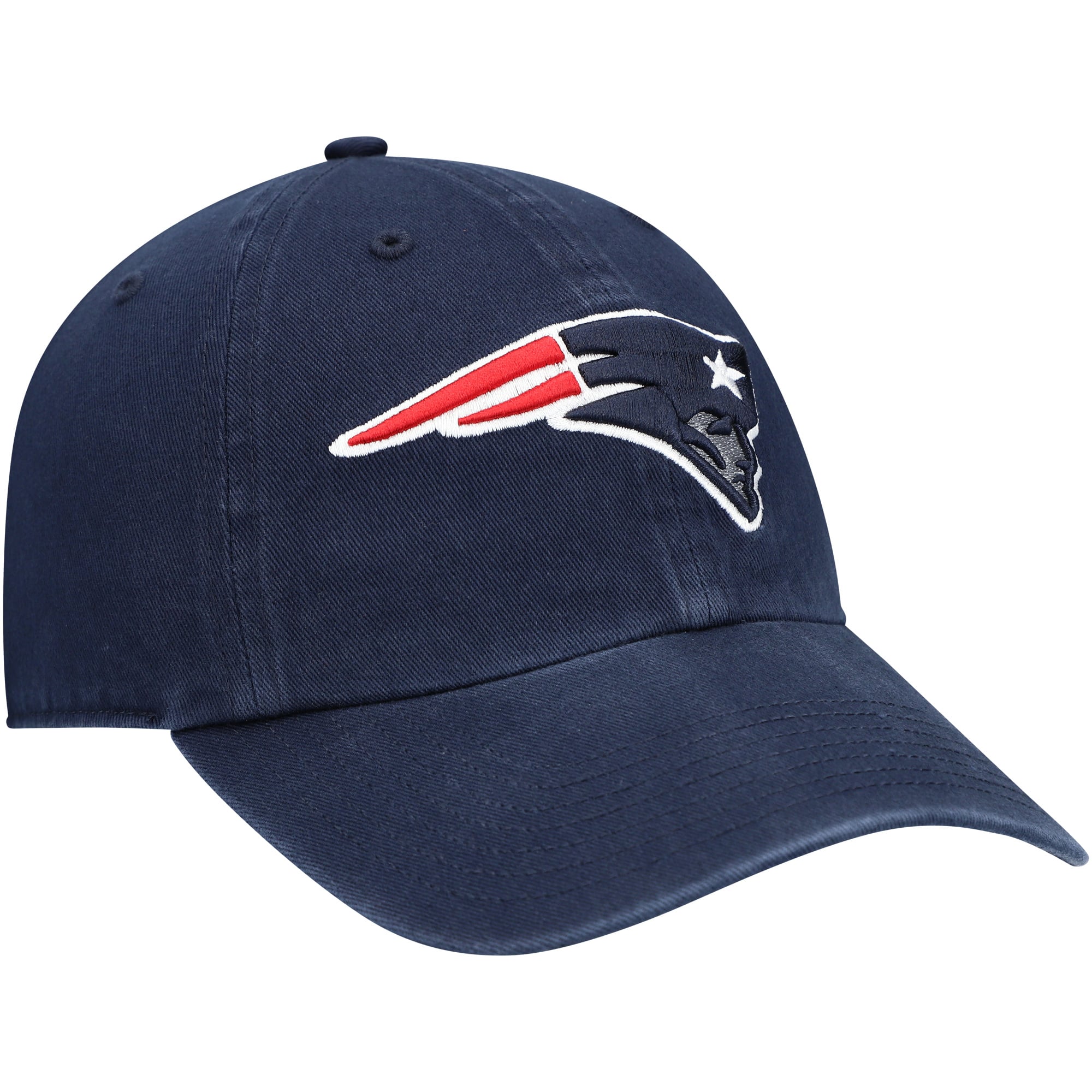 Youth '47 Navy New England Patriots Logo Clean Up Adjustable Hat