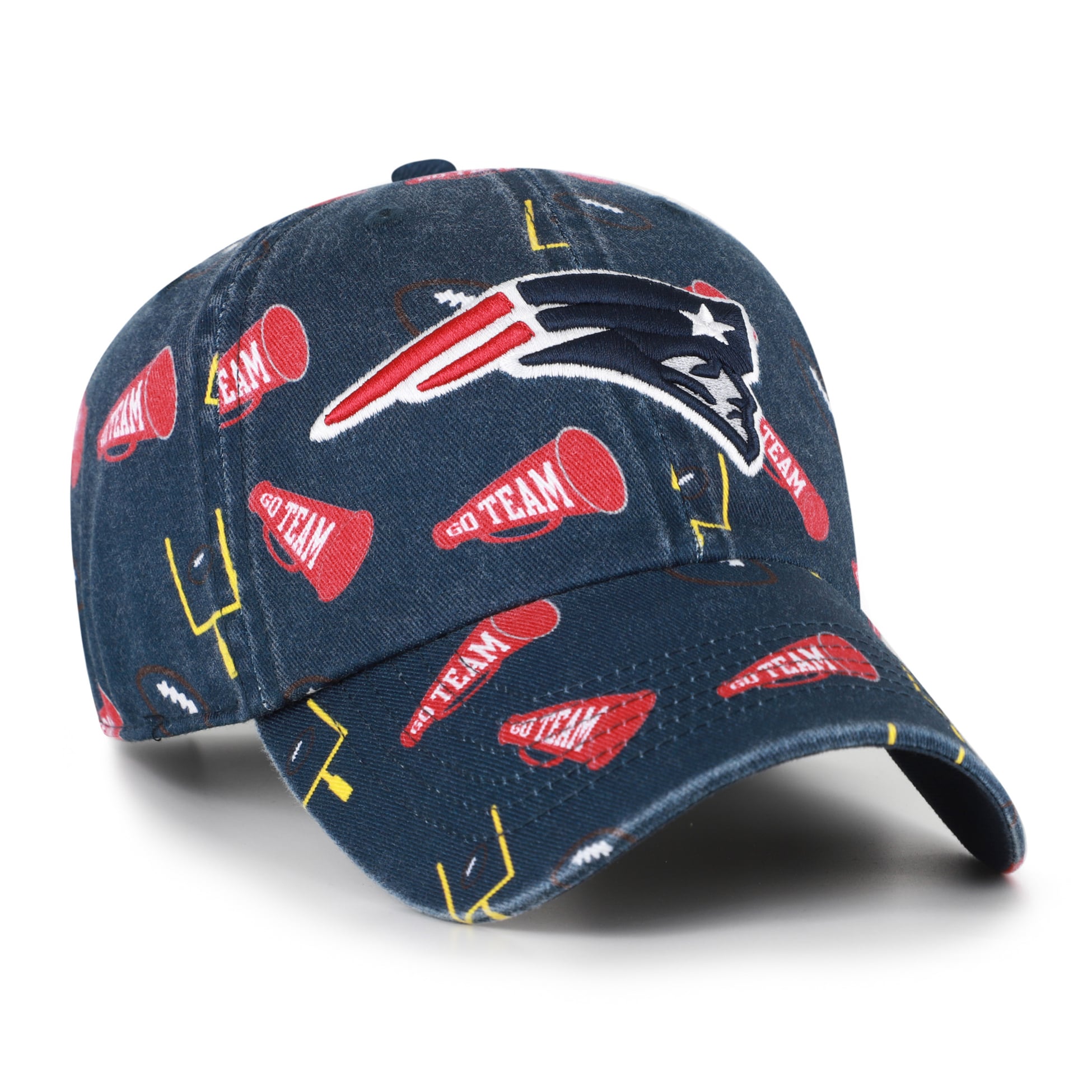 Youth '47  Navy New England Patriots Stomping Ground Clean Up Adjustable Hat