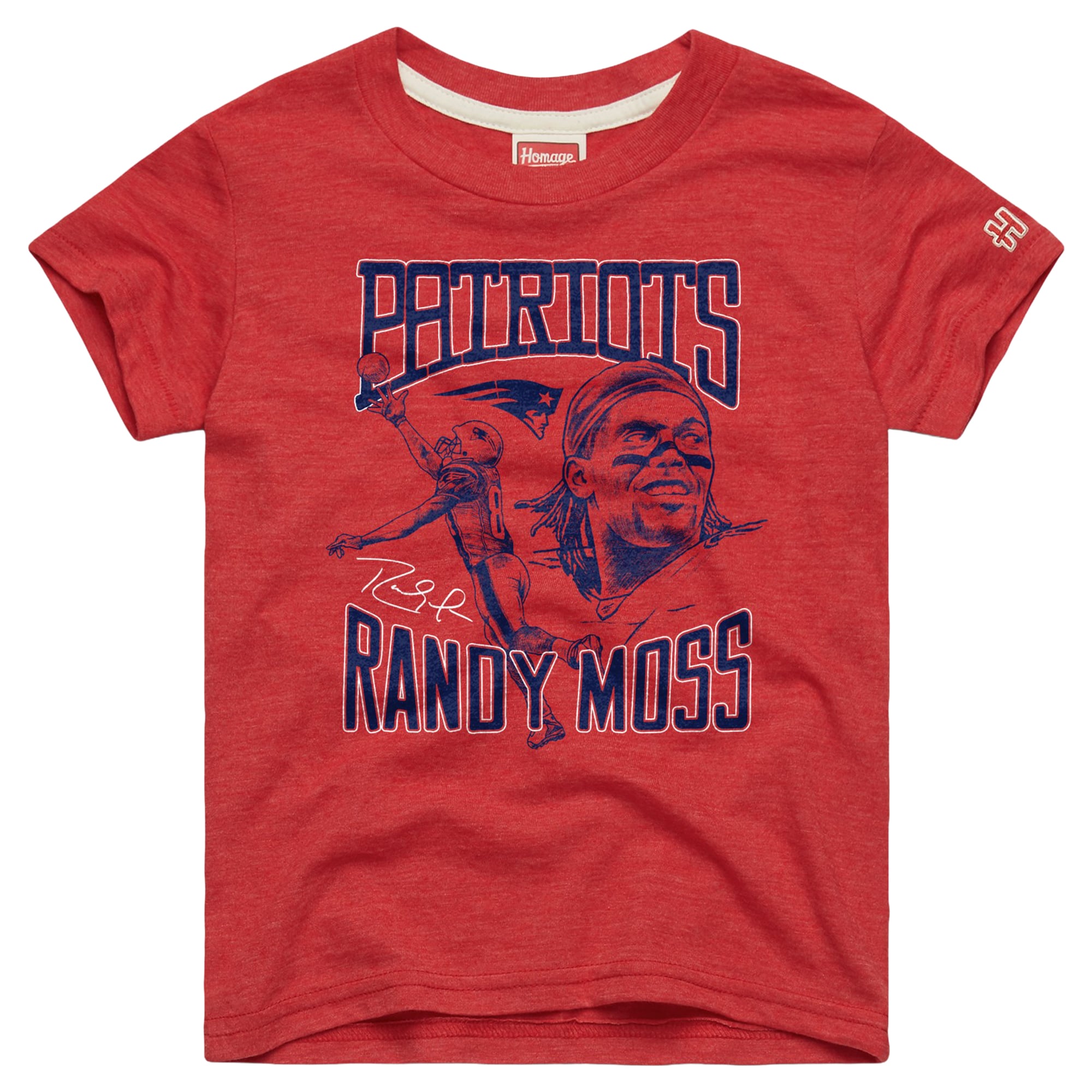 Youth Homage Randy Moss New England Patriots Red Retired Greats T-Shirt