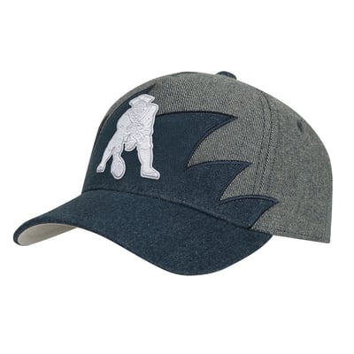New England Patriots Mitchell & Ness Youth Sharktooth Pro Pinch Snapback Hat - Denim
