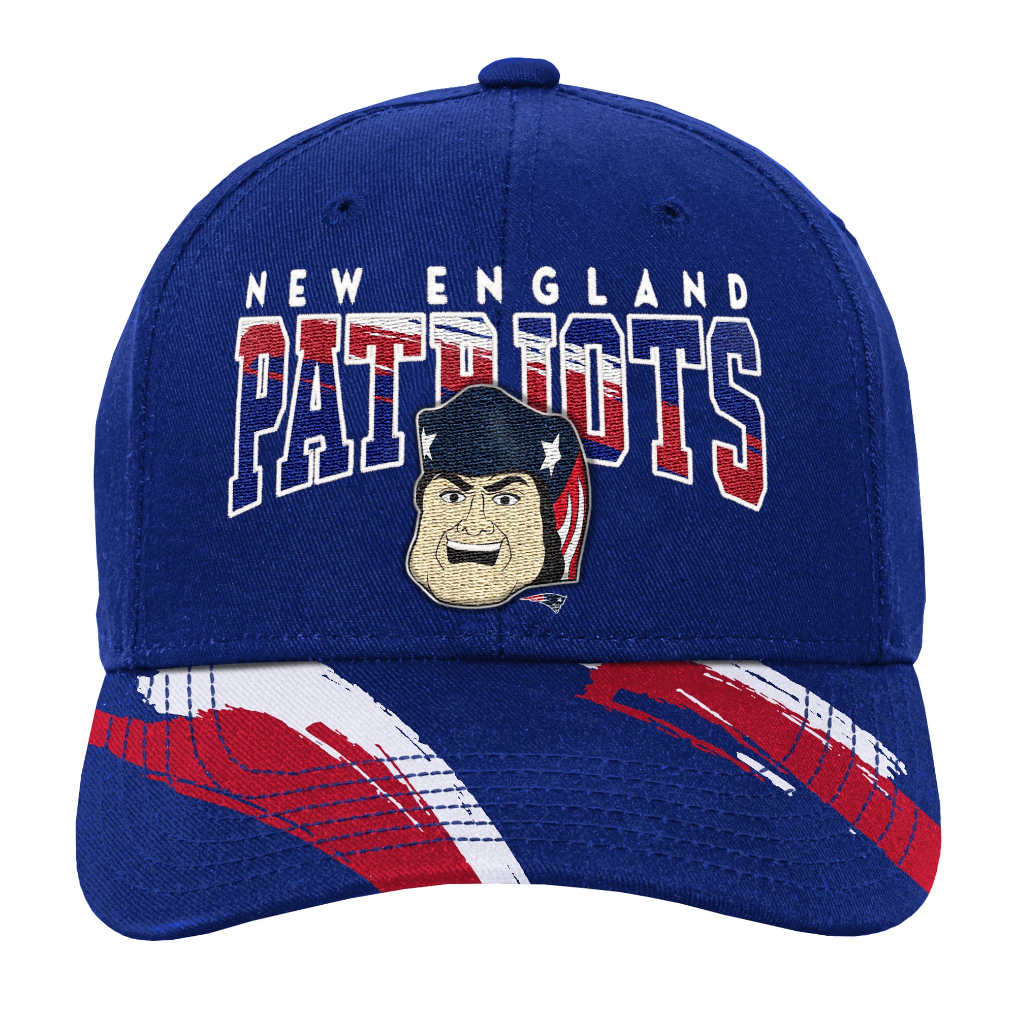 Youth Mitchell & Ness Royal New England Patriots Big Head Pro Crown Snapback Hat