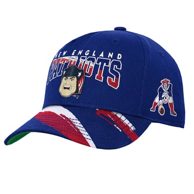 New England Patriots Mitchell & Ness Youth Big Head Pro Crown Snapback Hat - Royal
