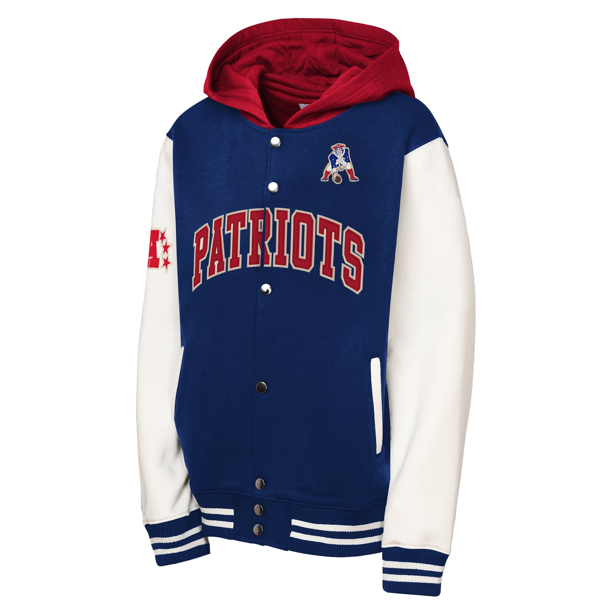 Veste polaire Mitchell & Ness Royal New England Patriots Court Side pour enfant