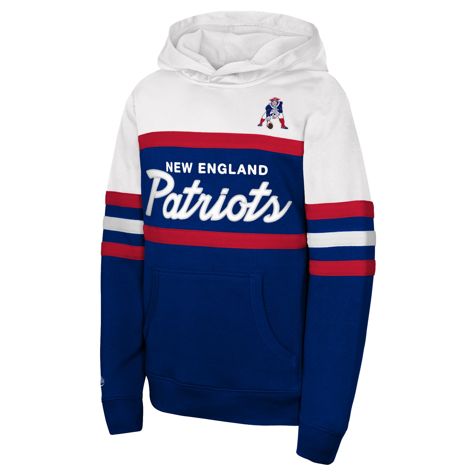 Youth Mitchell & Ness Royal New England Patriots Throwback Head Coach Hoodie