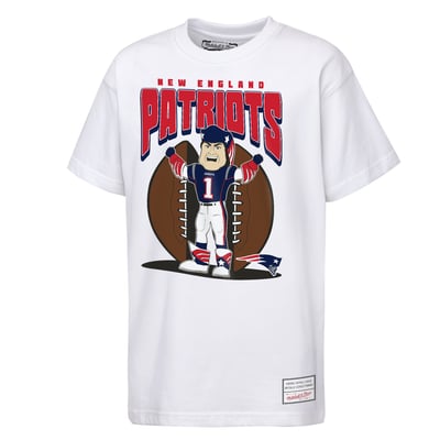  New England Patriots Mitchell & Ness Youth Mascot Mania T-Shirt - White