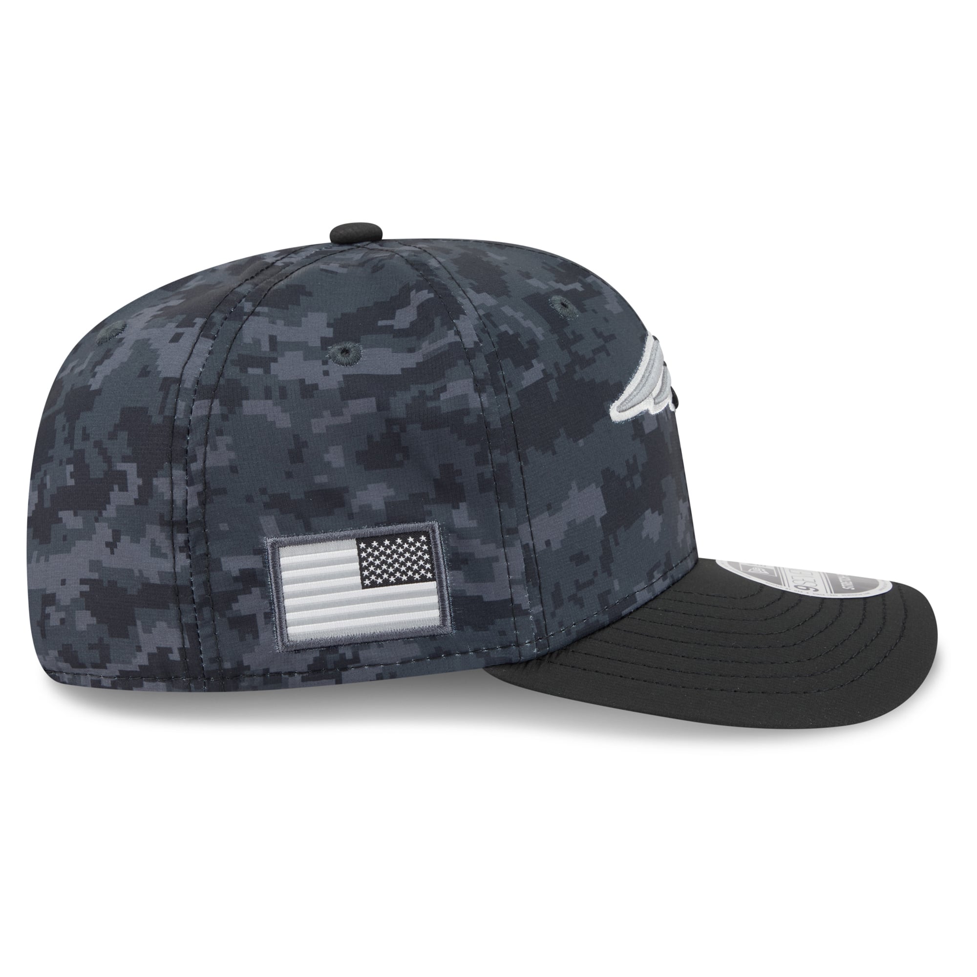 Casquette ajustable New Era noire pour jeunes New England Patriots 2026 Salute To Service 9SEVENTY
