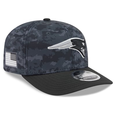New England Patriots New Era Youth 2026 Salute To Service 9SEVENTY Adjustable Hat - Black