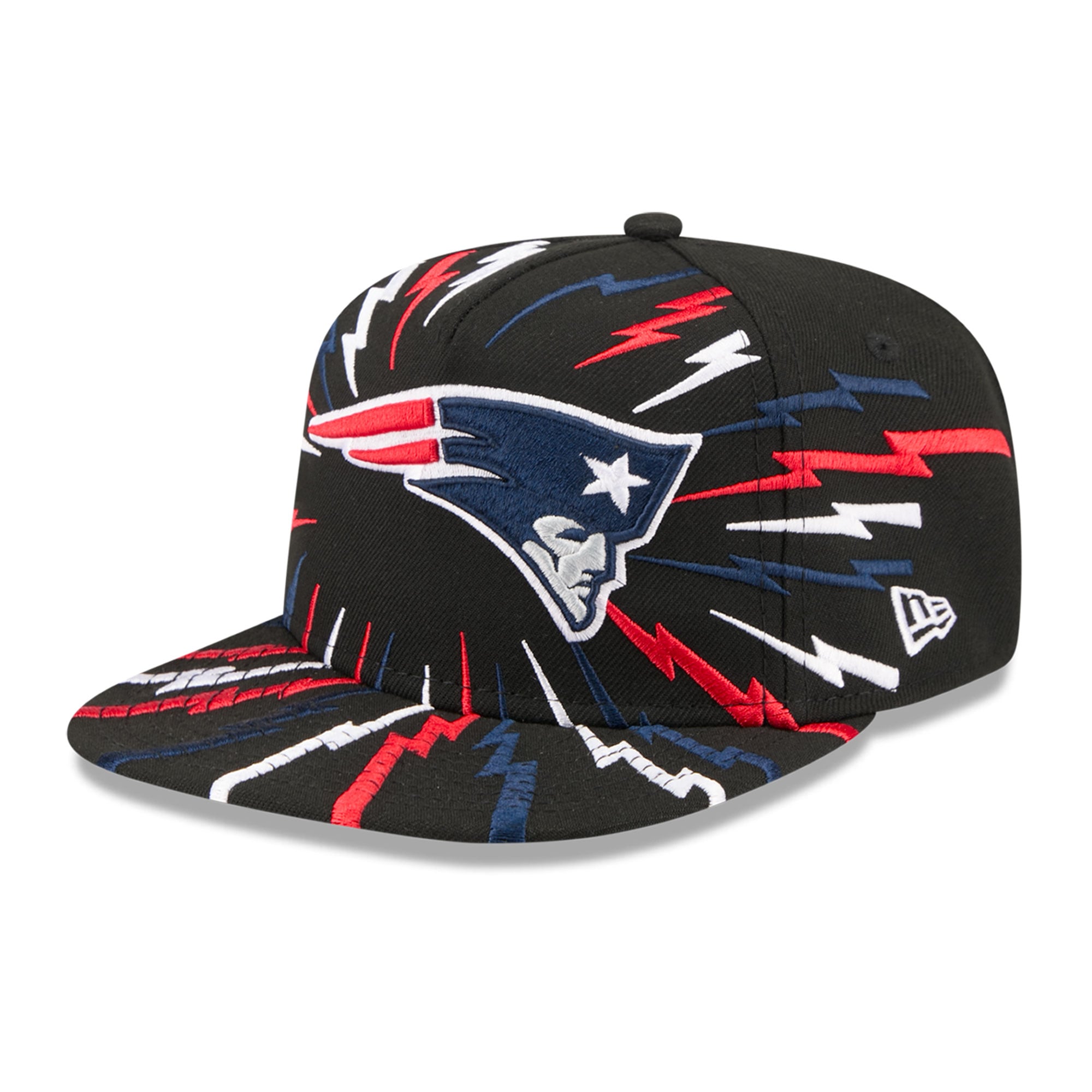 Casquette snapback New Era 9FIFTY Bolt A-Frame noire pour jeunes des New England Patriots