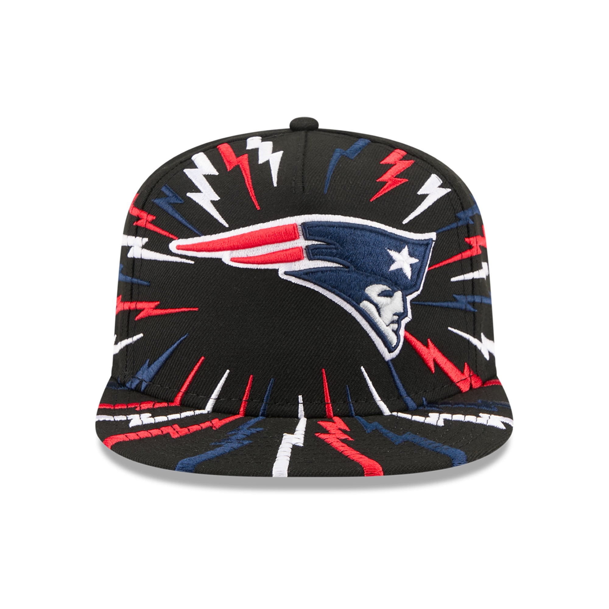 Casquette snapback New Era 9FIFTY Bolt A-Frame noire pour jeunes des New England Patriots
