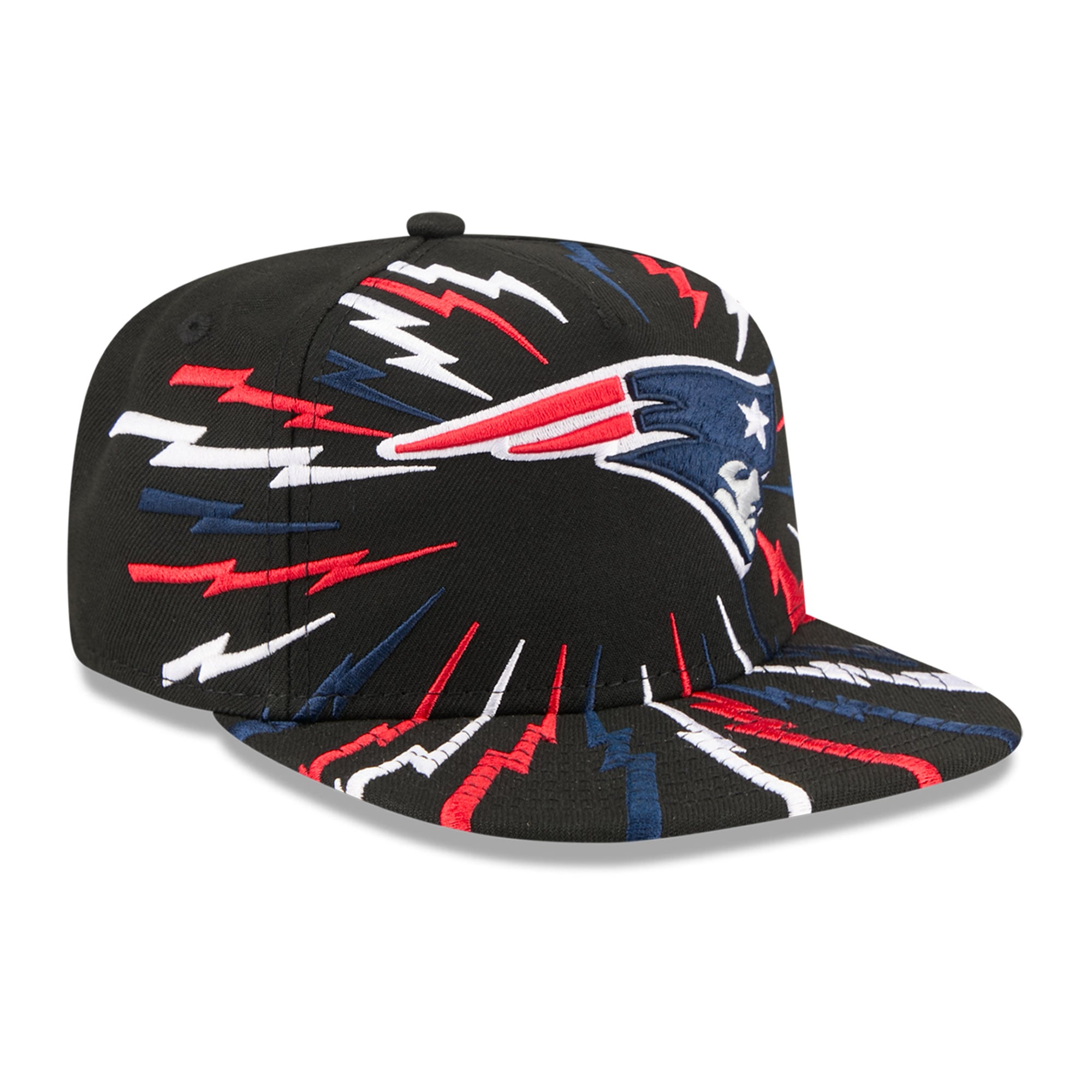 Casquette snapback New Era 9FIFTY Bolt A-Frame noire pour jeunes des New England Patriots