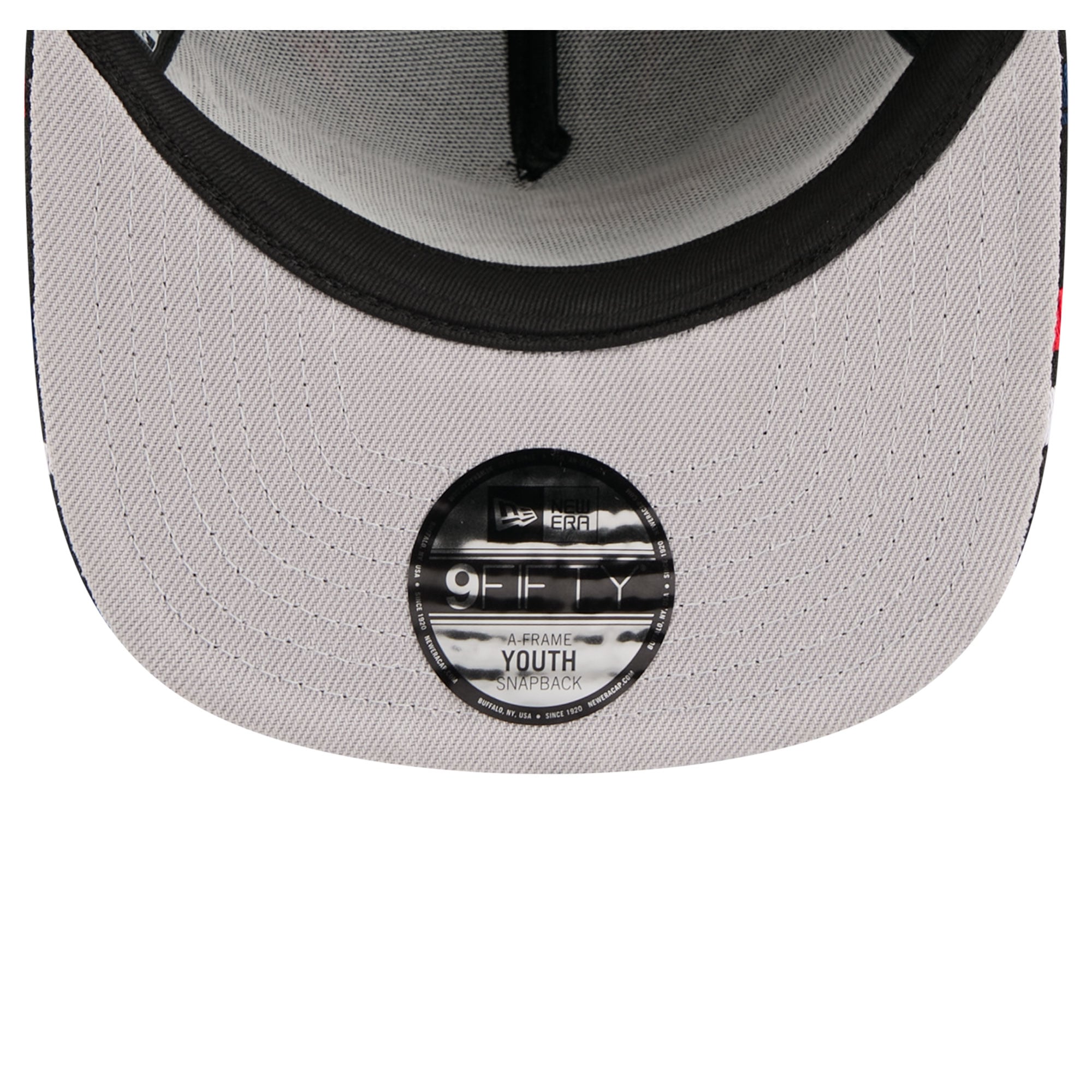 Casquette snapback New Era 9FIFTY Bolt A-Frame noire pour jeunes des New England Patriots