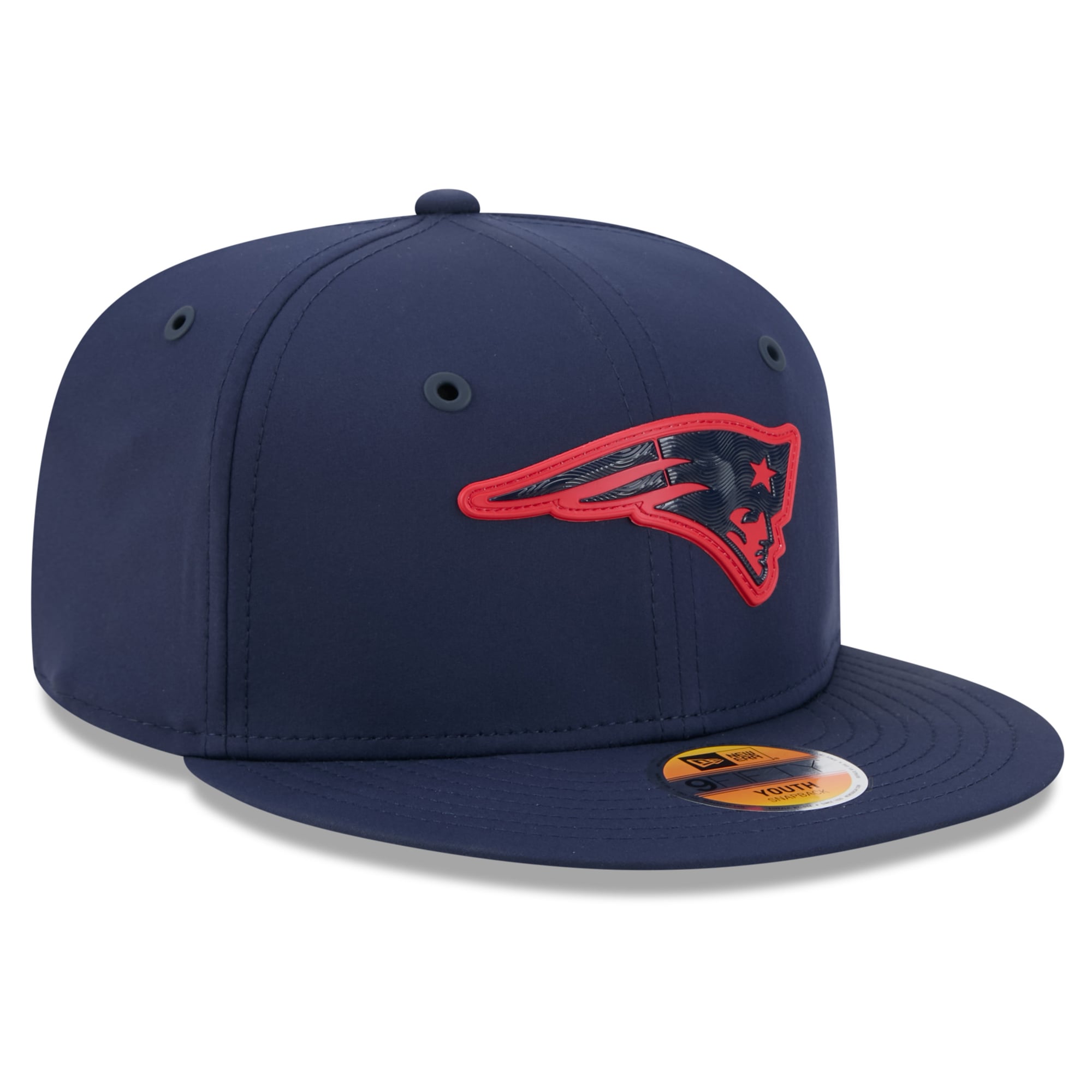 Youth New Era Navy New England Patriots 2026 Sideline 9FIFTY Snapback Hat