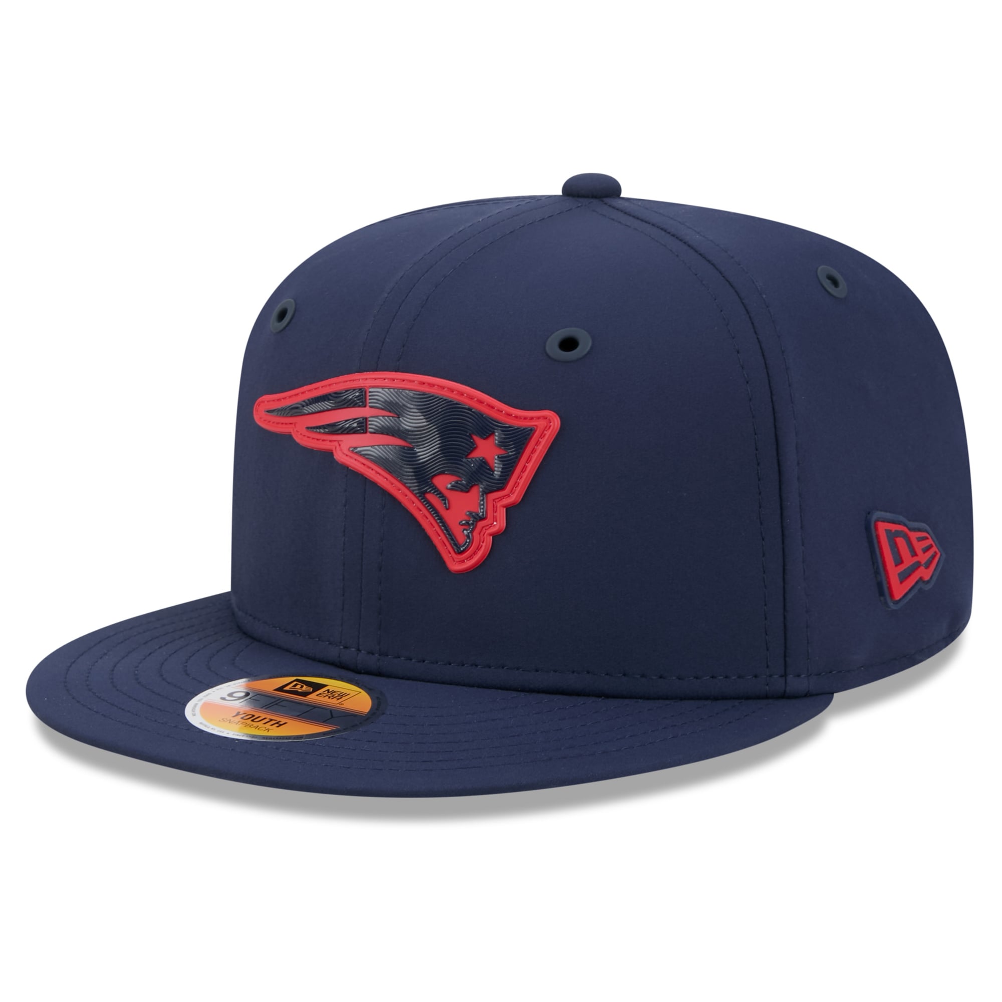 Youth New Era Navy New England Patriots 2026 Sideline 9FIFTY Snapback Hat