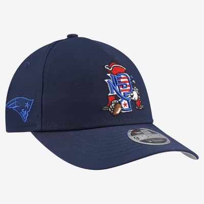 New England Patriots New Era Youth Cartoon 9FORTY A-Frame Adjustable Hat - Navy
