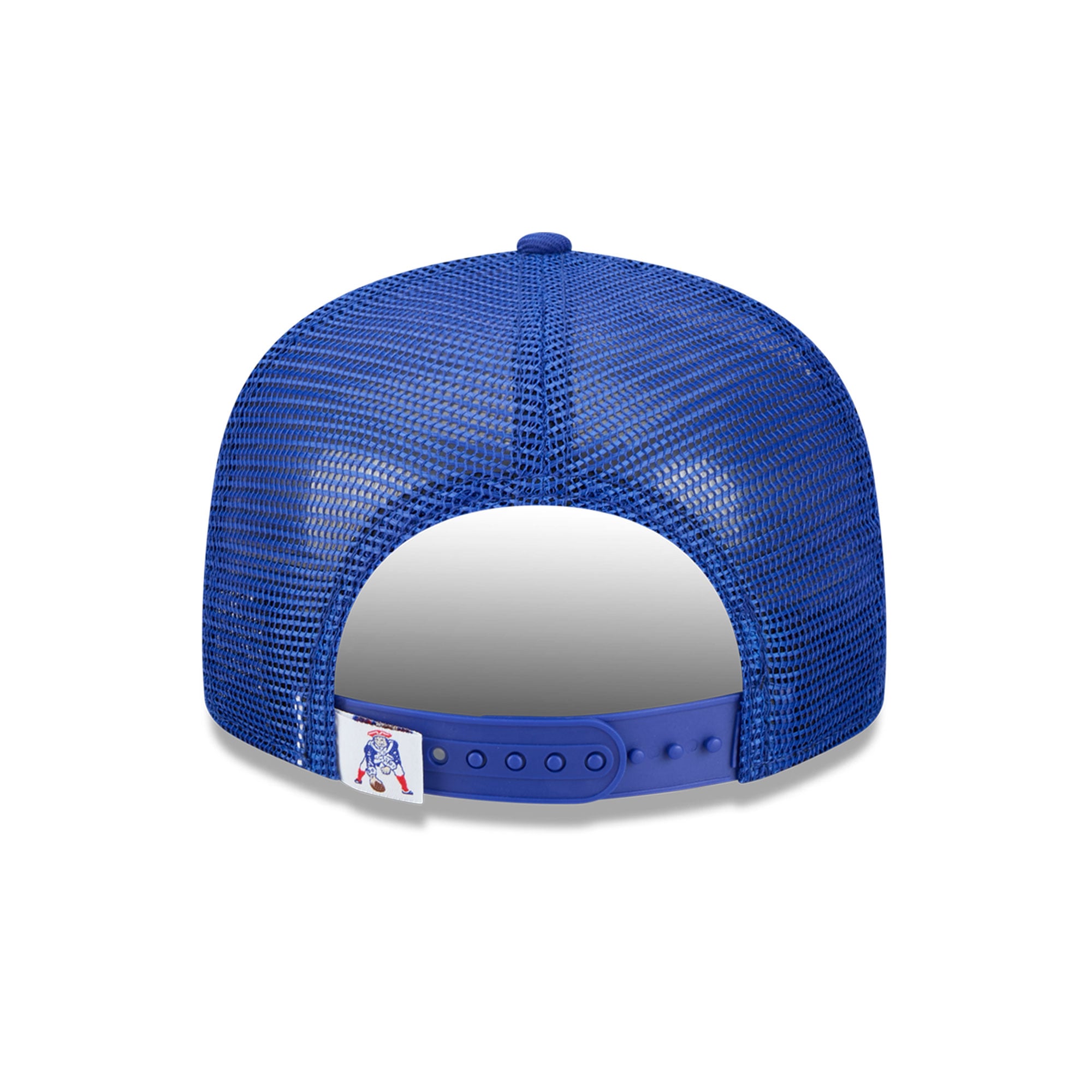 Casquette trucker New Era Royal New England Patriots Throwback Main 9FIFTY Snapback pour jeunes