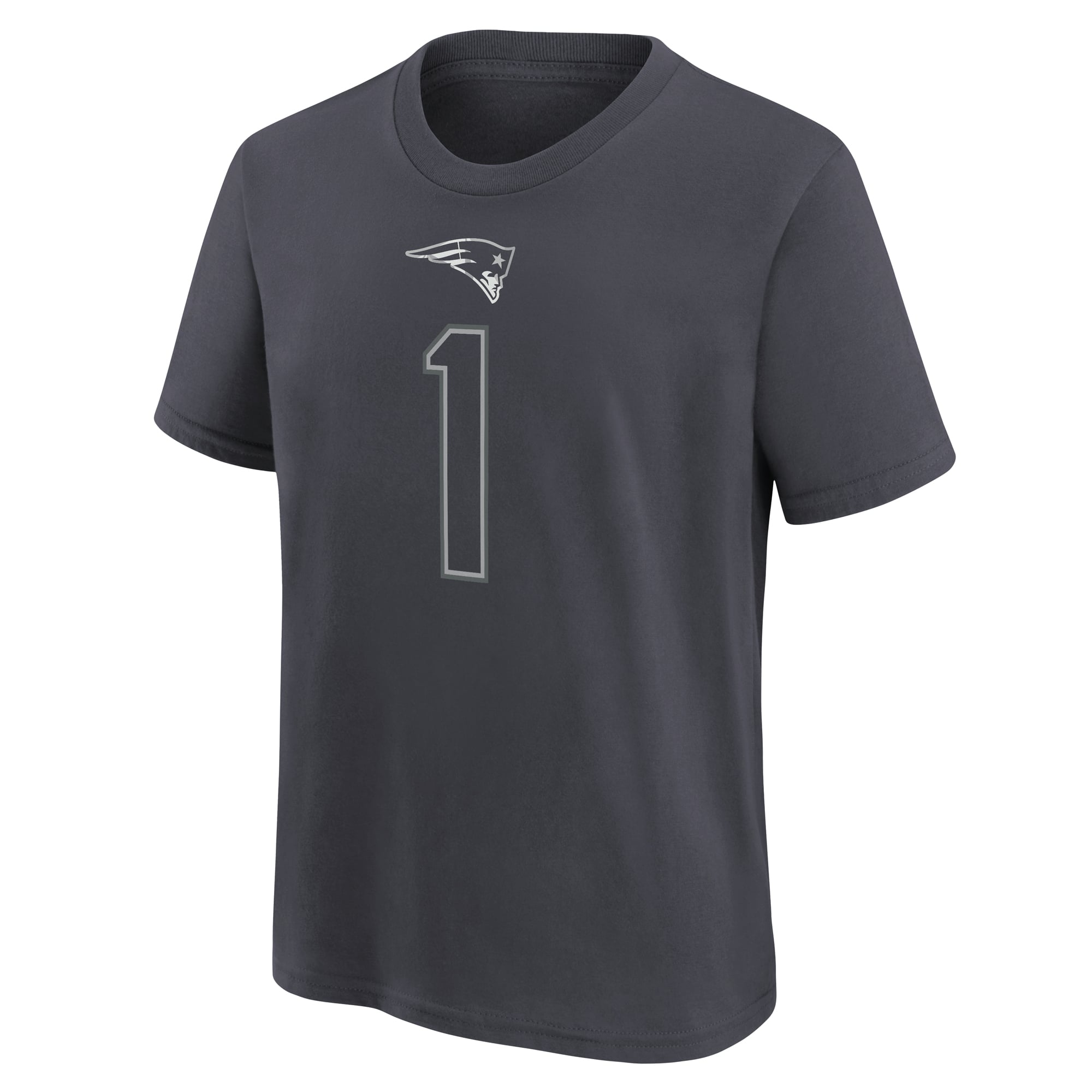 T-shirt Nike A.J. Brown anthracite pour enfant, New England Patriots, avec nom et numéro