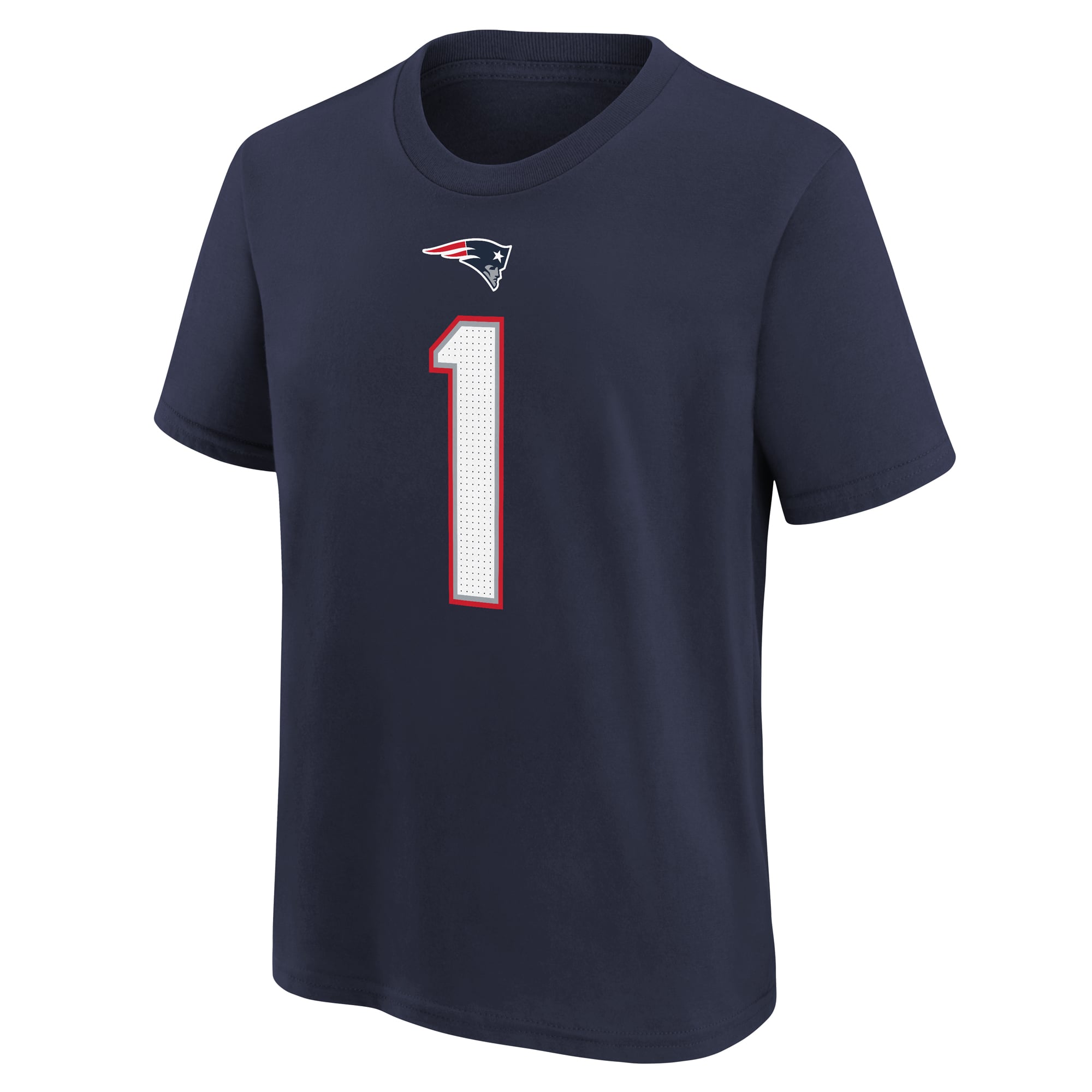 Youth Nike A.J. Brown Navy New England Patriots Name & Number T-Shirt