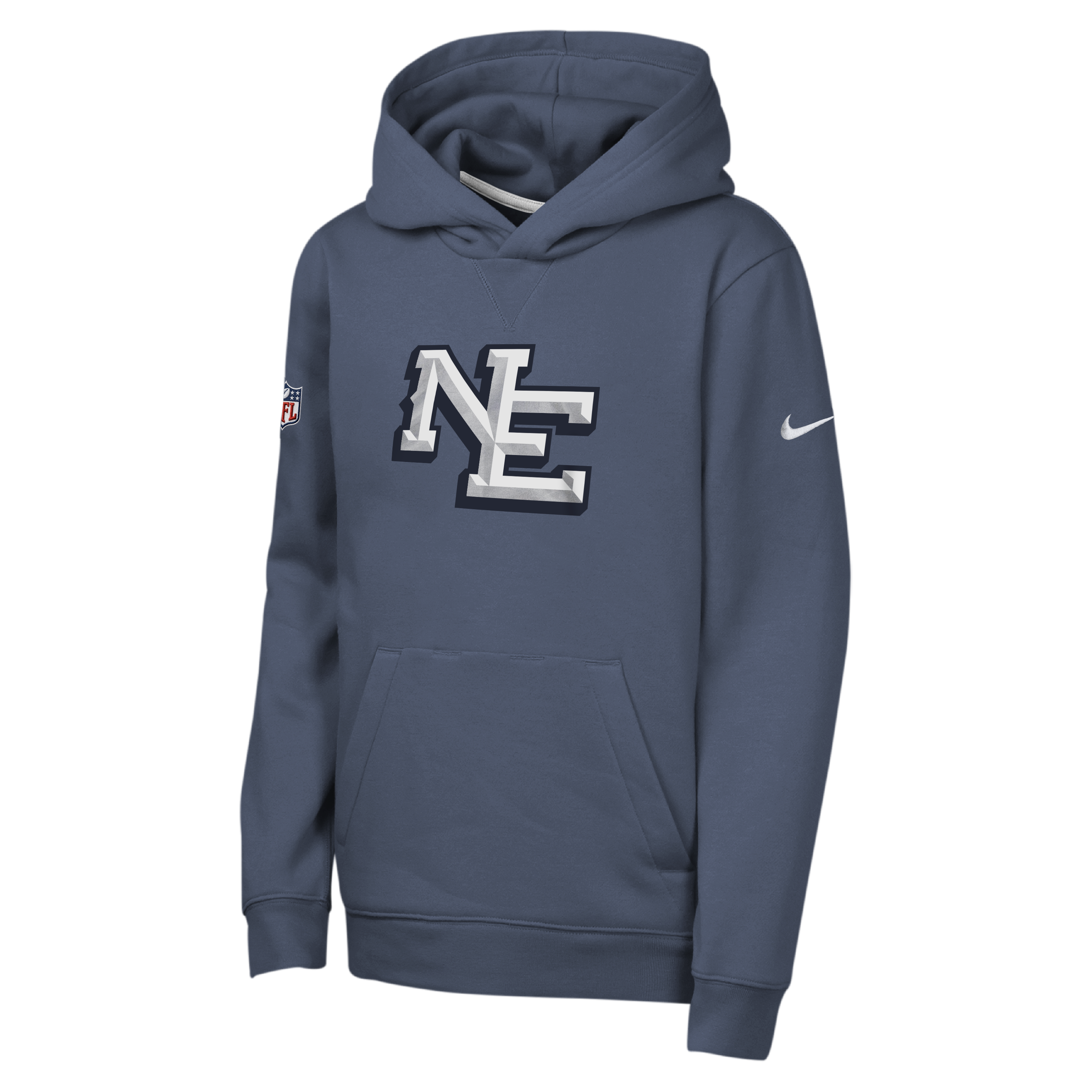 Youth Nike Blue New England Patriots Rivalries Collection Sideline Club Fleece Pullover Hoodie