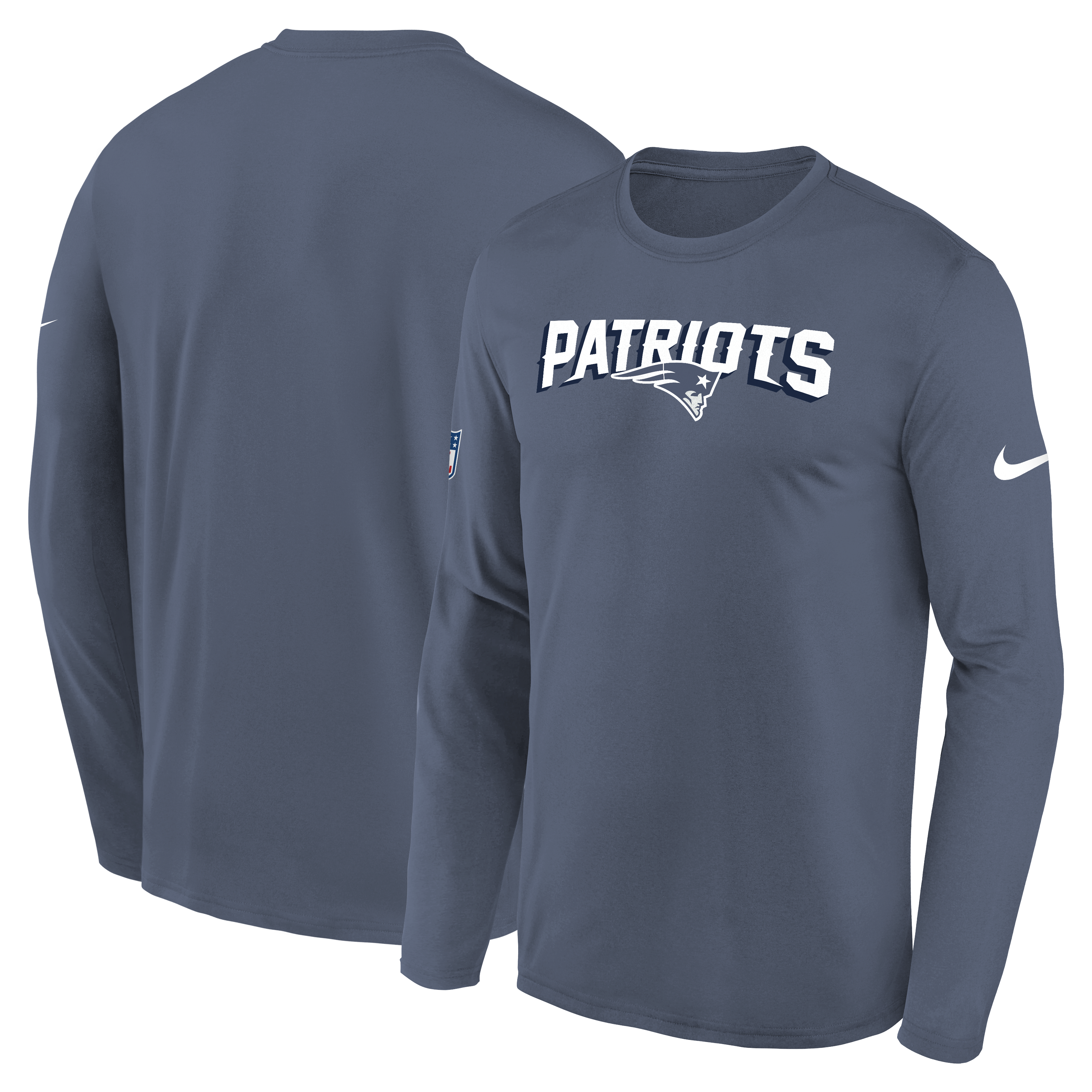 Youth Nike Blue New England Patriots Rivalries Collection Sideline Legend Long Sleeve T-Shirt