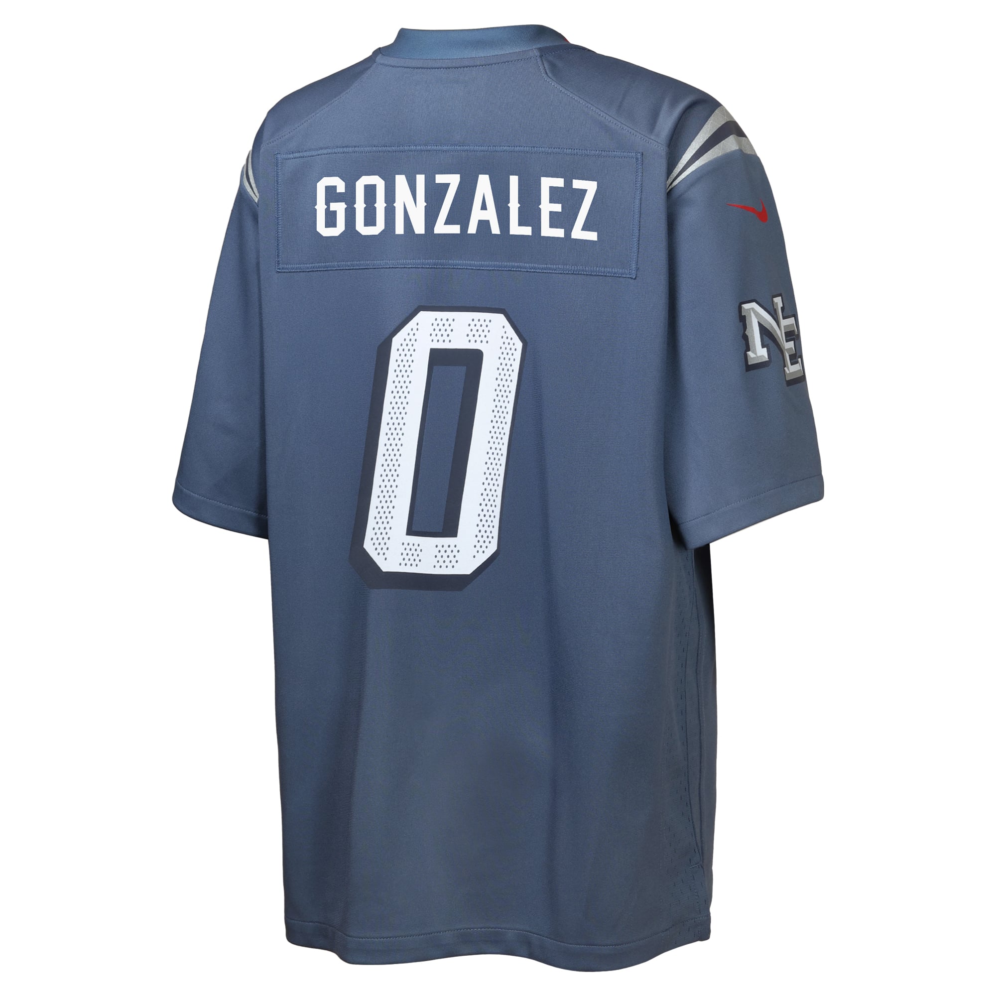 Maillot de match Nike Christian Gonzalez bleu New England Patriots Rivalries Collection pour jeunes