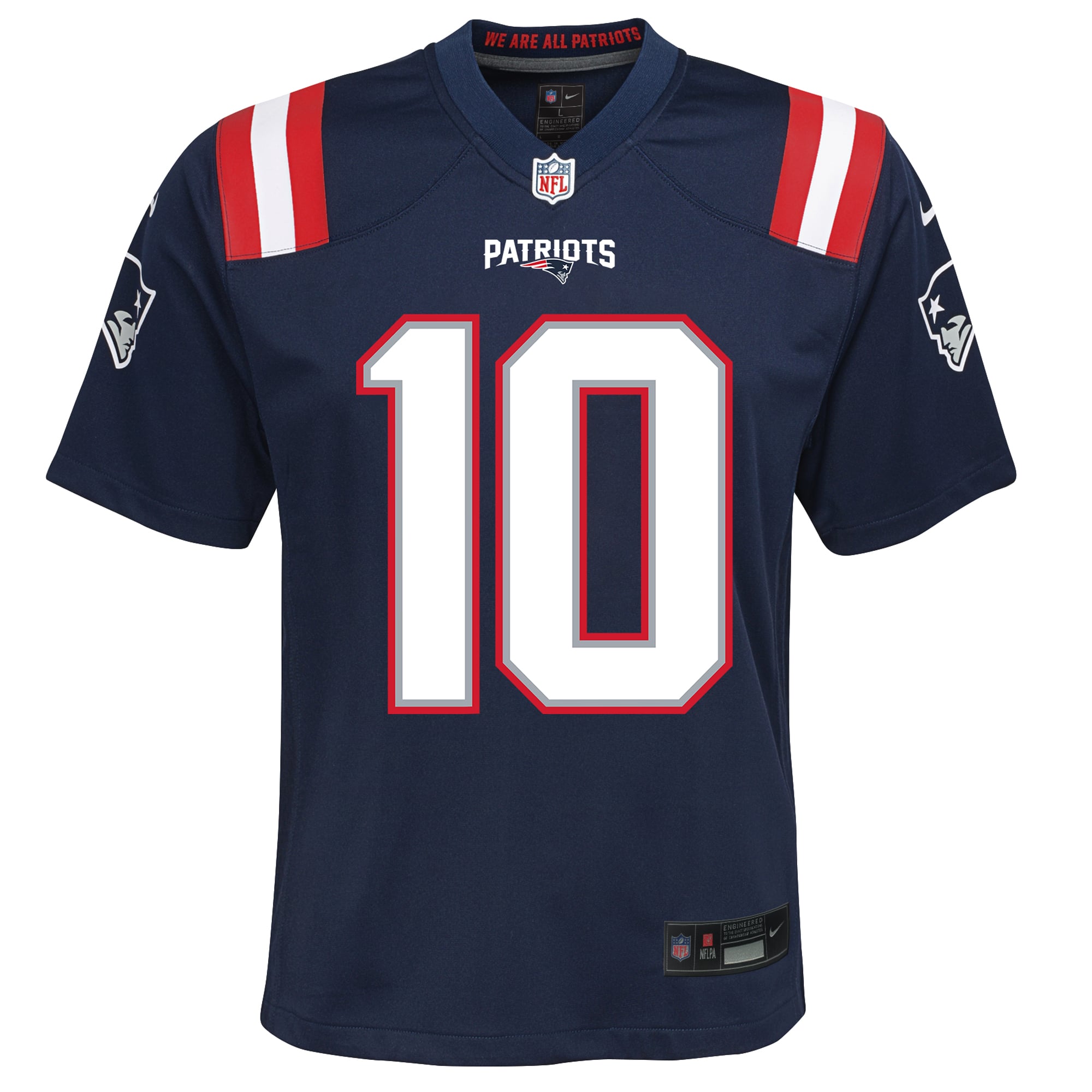 Youth Nike Drake Maye Navy New England Patriots Team Game Jersey