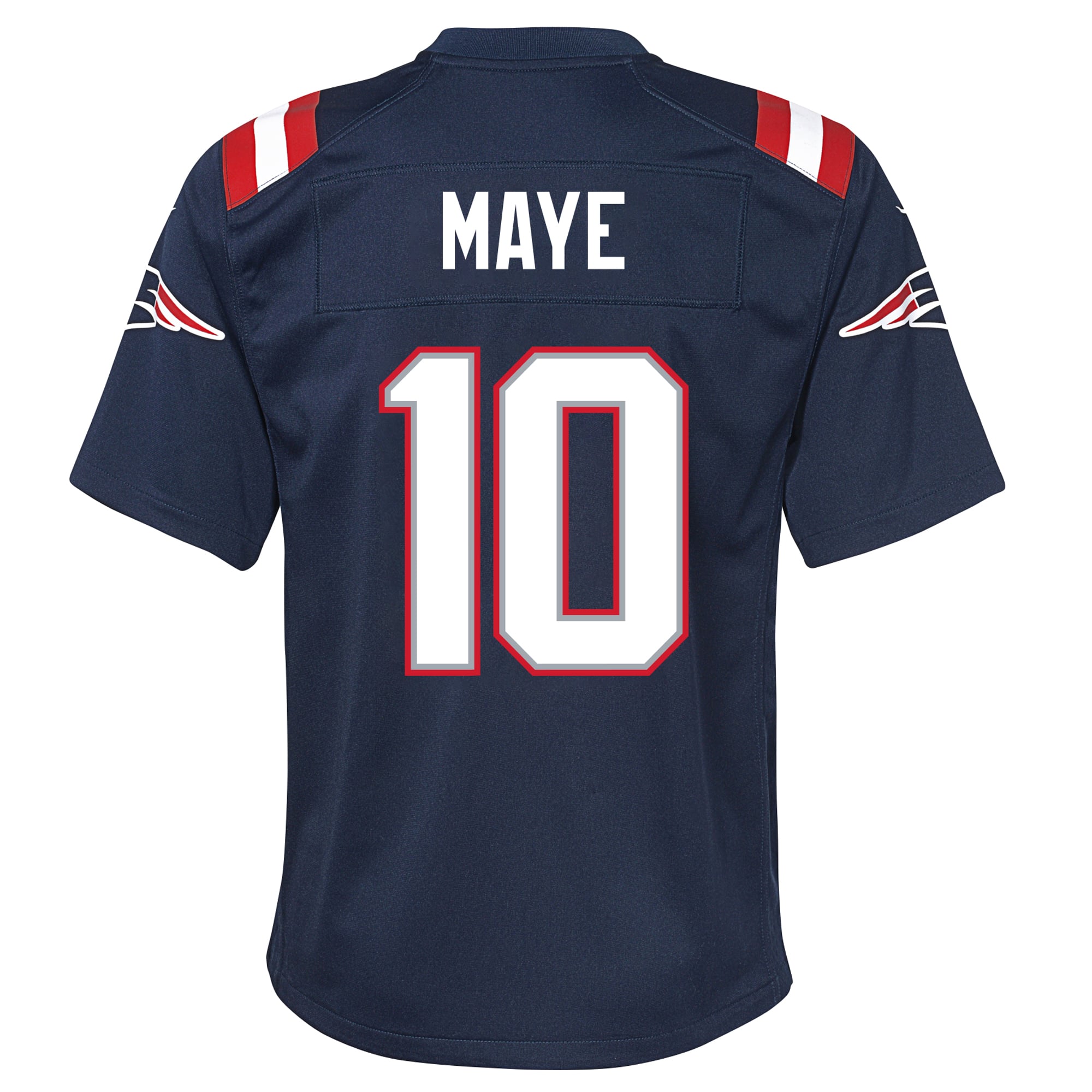 Youth Nike Drake Maye Navy New England Patriots Team Game Jersey