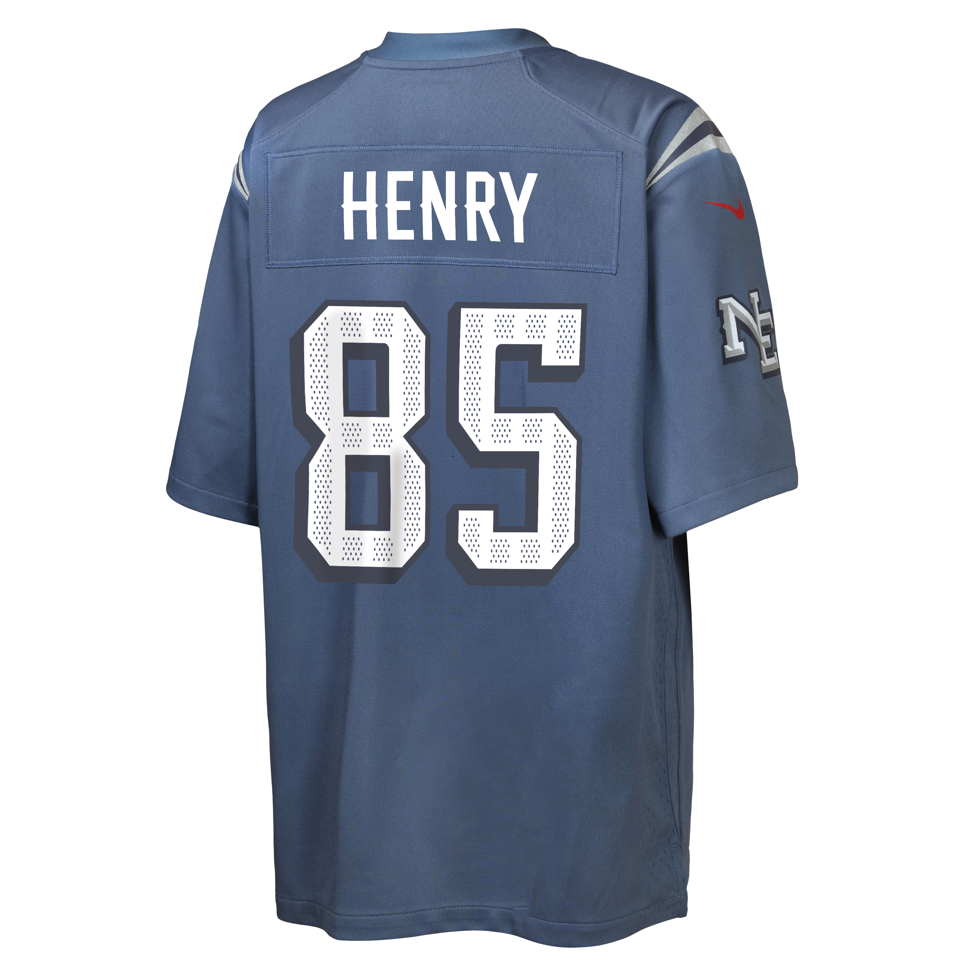 Maillot de match Nike Hunter Henry Storm Blue New England Patriots Rivalries Collection pour jeunes