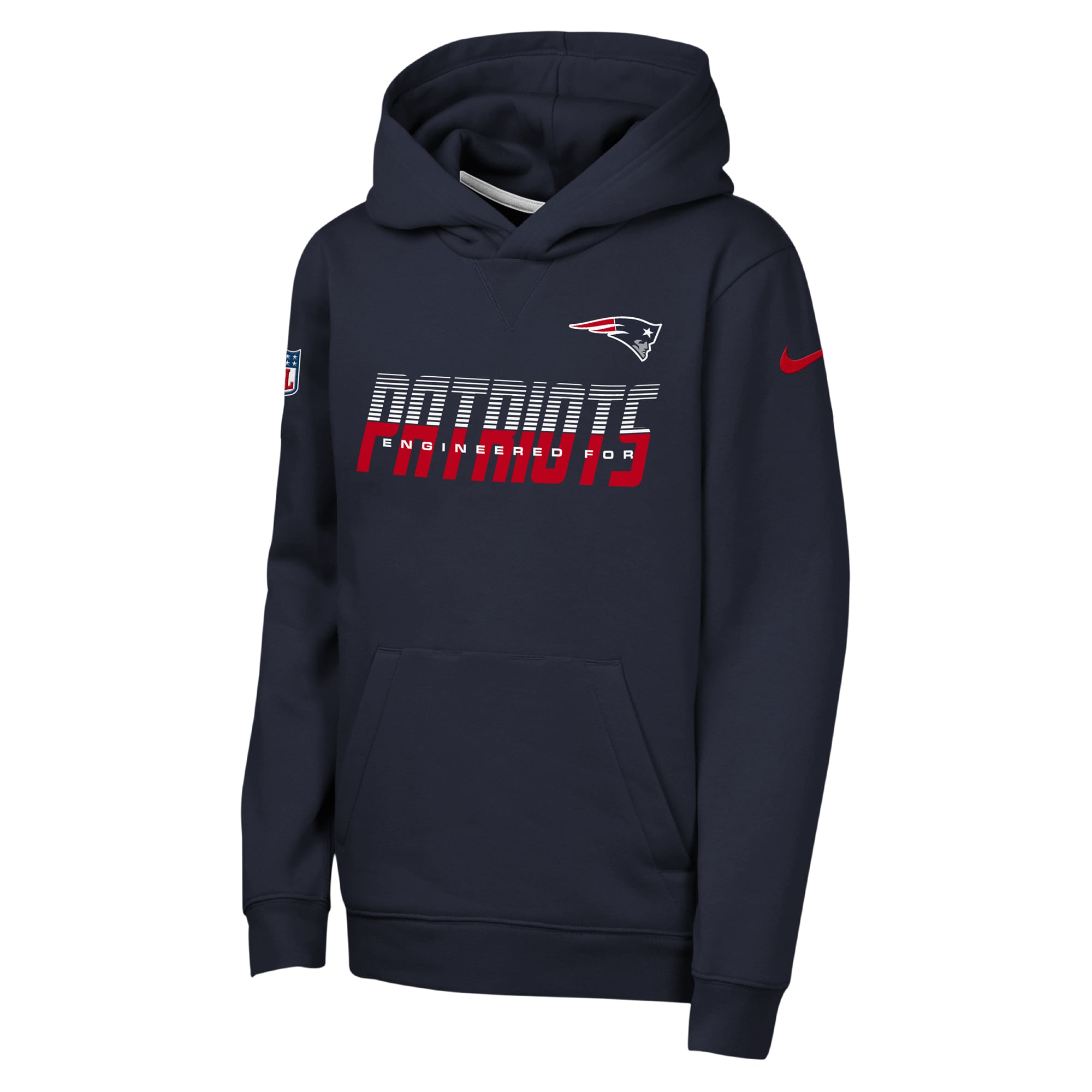 Youth Nike Navy New England Patriots Sideline Dri-FIT Hoodie