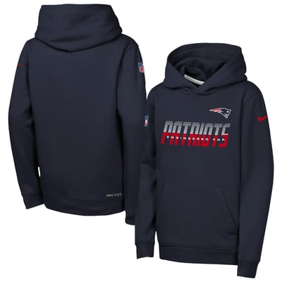 New England Patriots Nike Youth Sideline Dri-FIT Hoodie - Navy