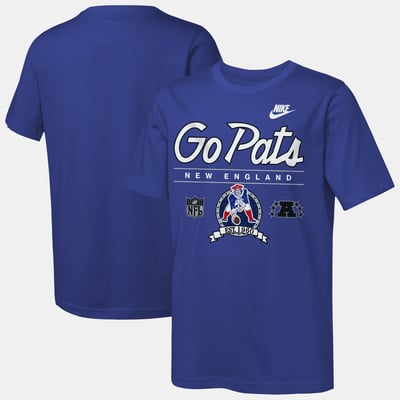  New England Patriots Nike Youth Hometown Rewind Slub Dri-FIT T-Shirt - Royal
