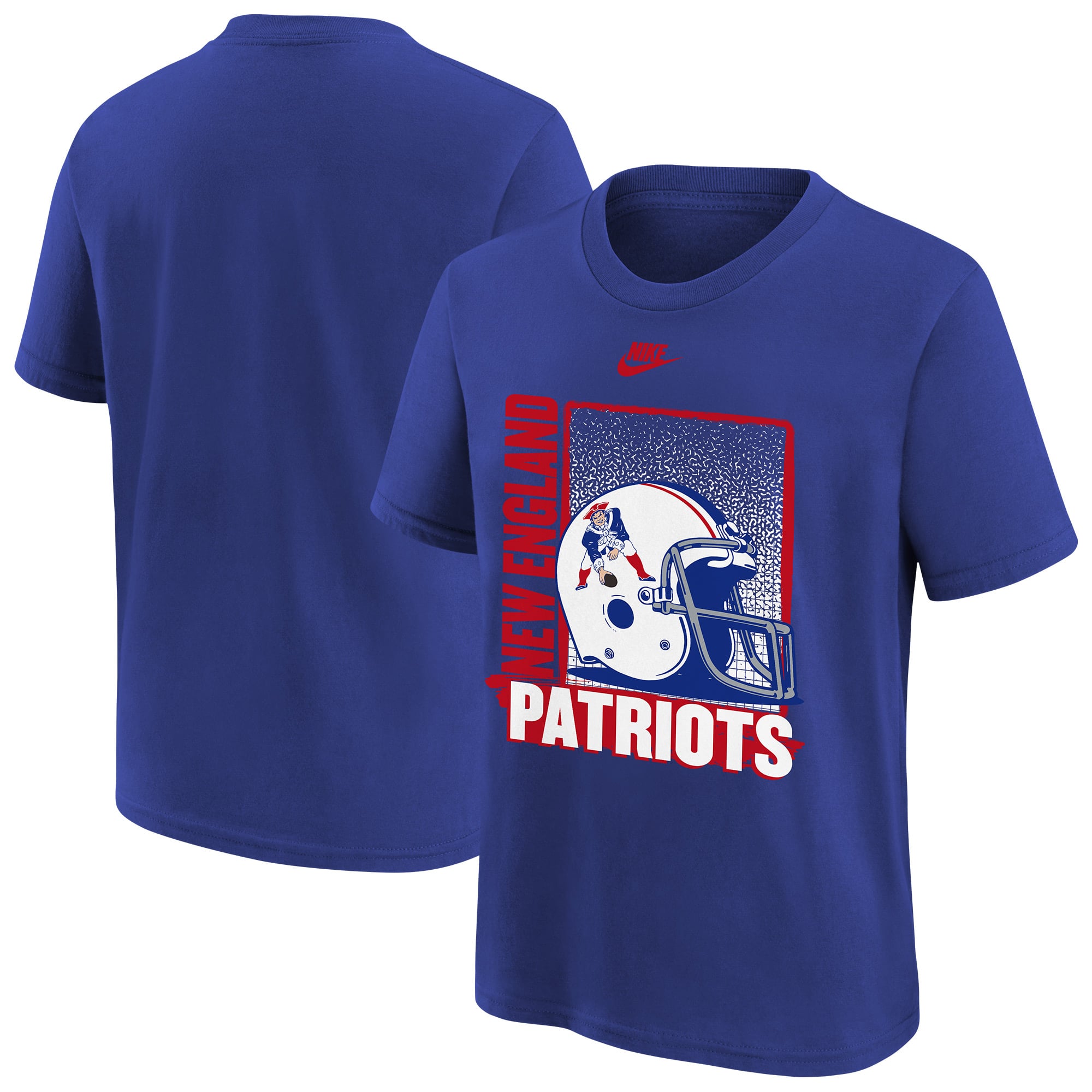 Youth Nike  Royal New England Patriots Vintage Helmet T-Shirt