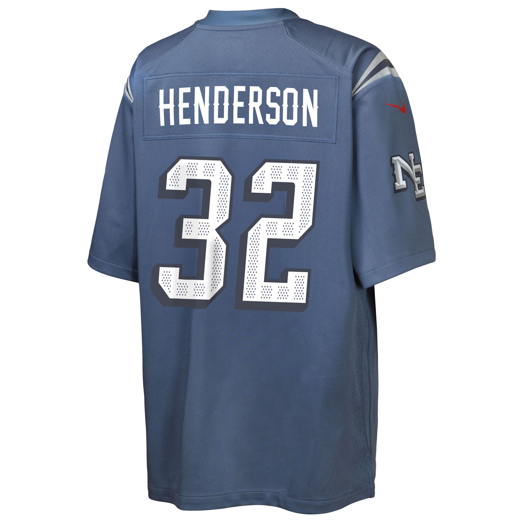 Youth Nike TreVeyon Henderson Blue New England Patriots Rivalries Collection Game Jersey