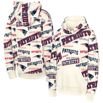 New England Patriots Outerstuff Youth Shake & Bake Hoodie - Cream