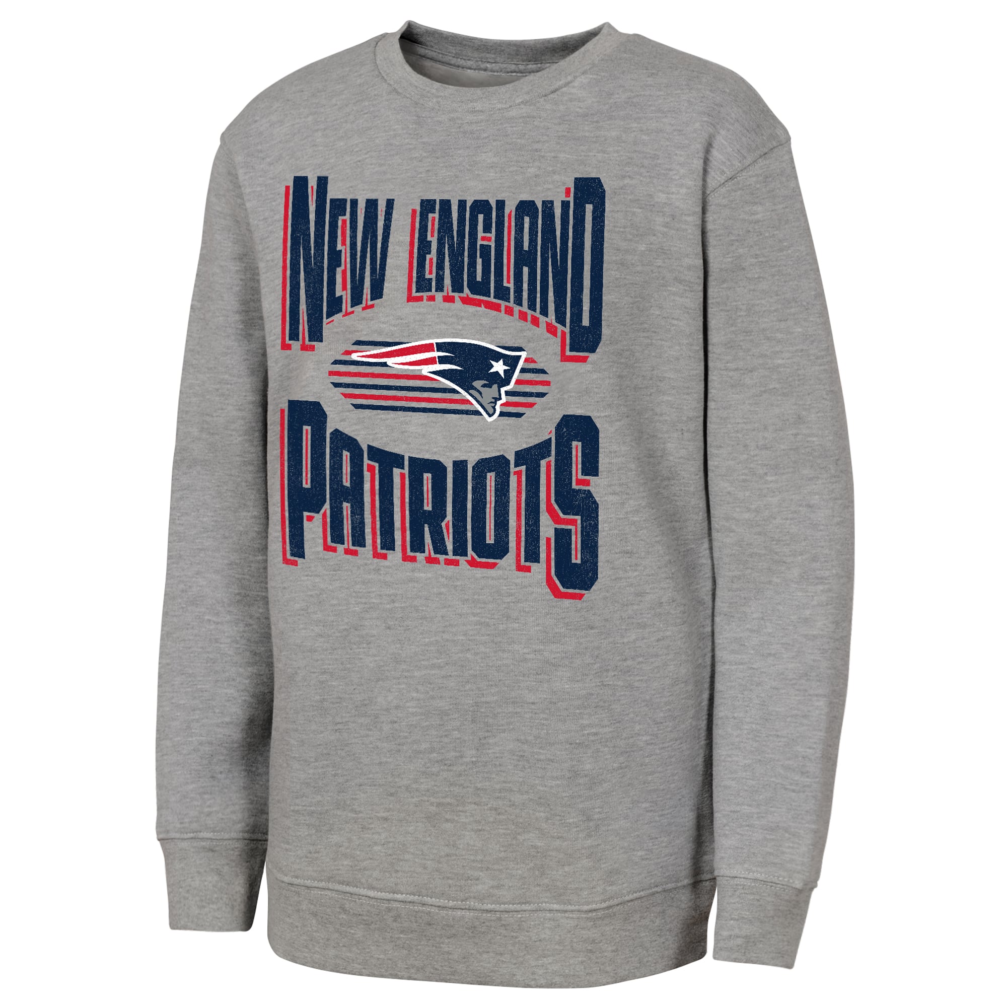 Sweat-shirt gris Jet Stream des New England Patriots pour jeunes de la marque Outerstuff