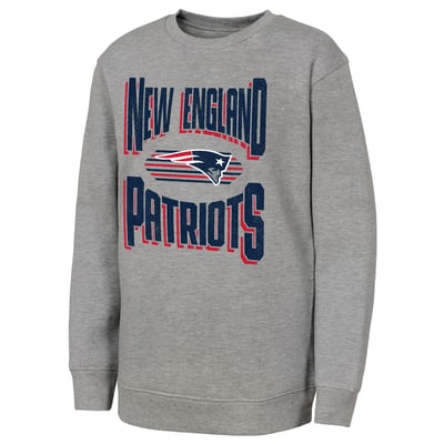 New England Patriots Outerstuff Youth Jet Stream Sweatshirt - Gray