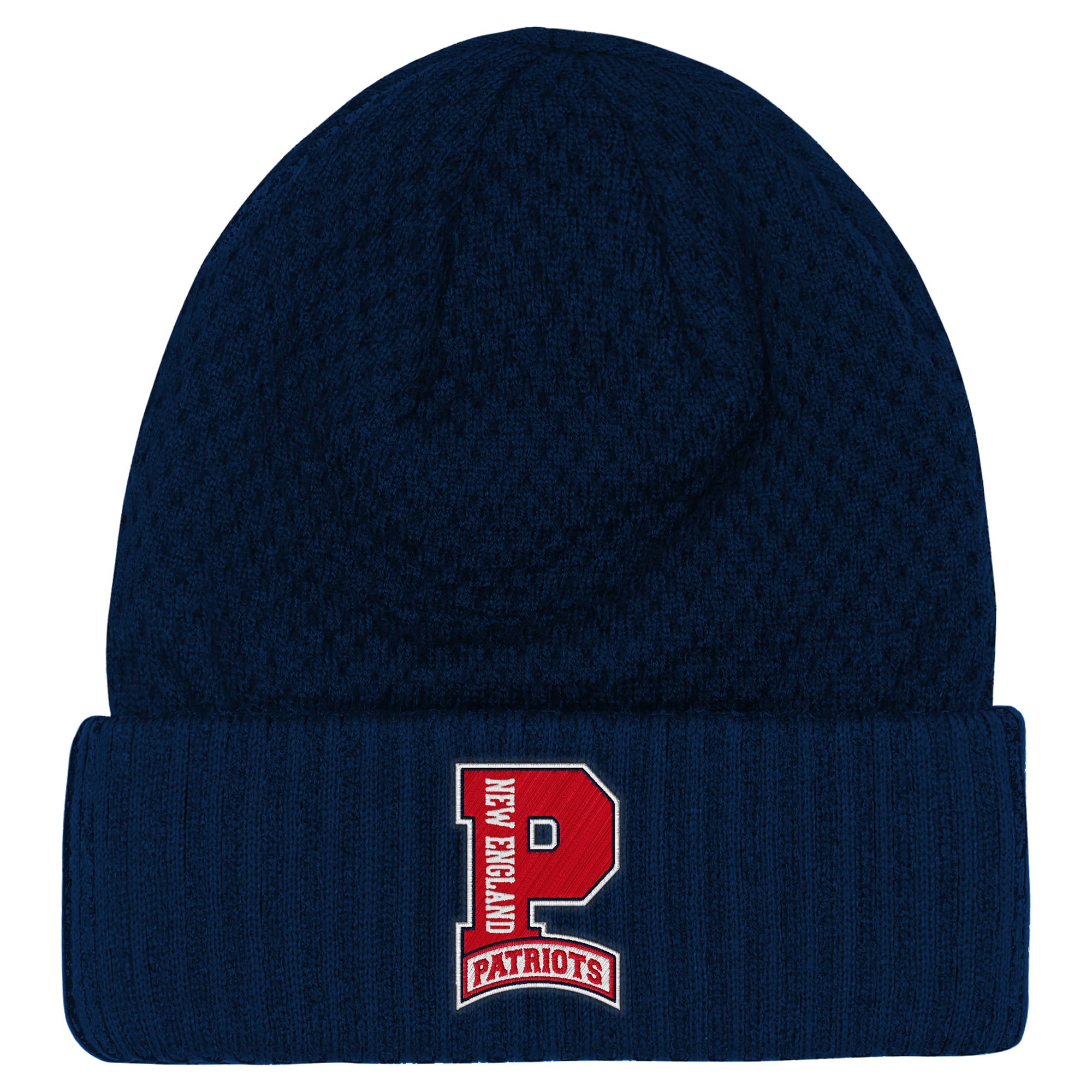 Youth Outerstuff Navy New England Patriots Heat Check Cuffed Knit Hat