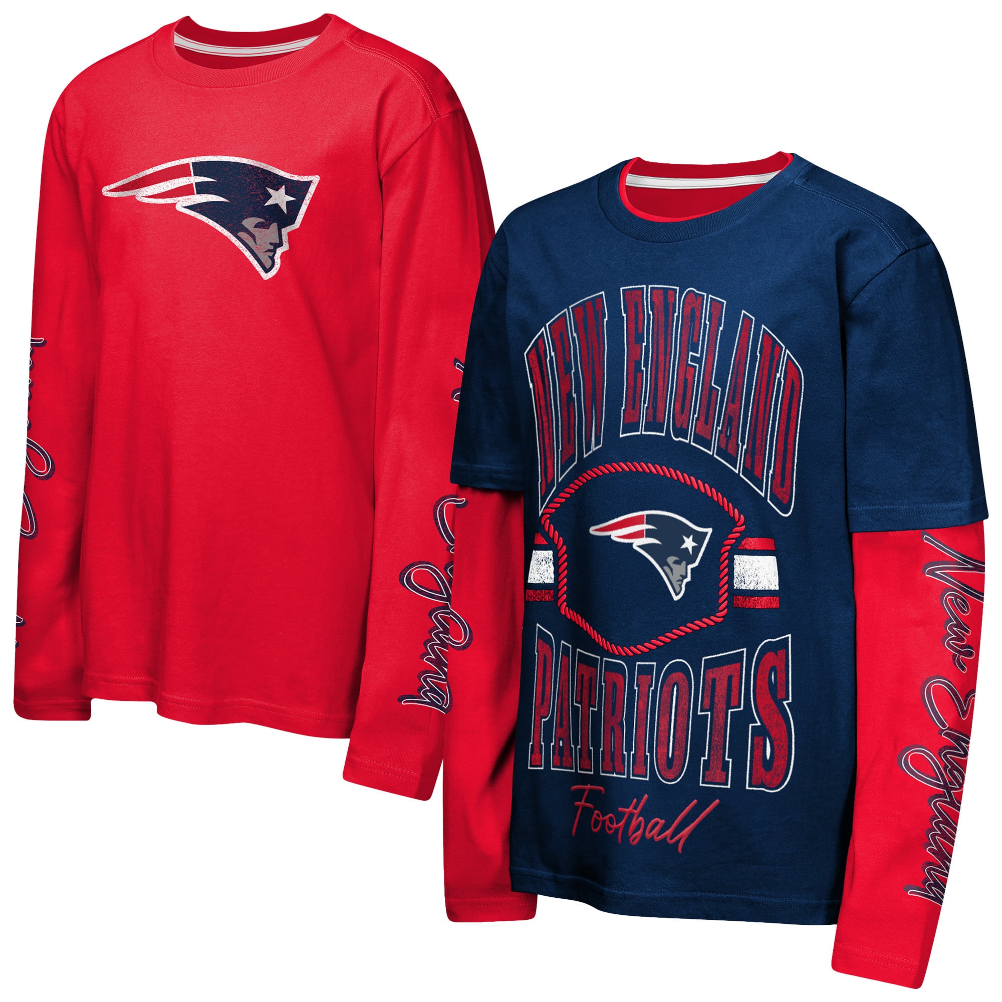 Youth Outerstuff Navy New England Patriots Motion Combo Set