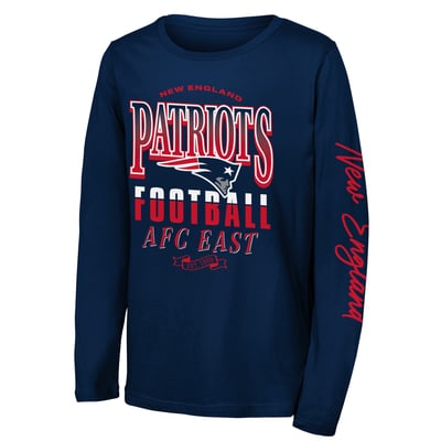 New England Patriots Outerstuff Youth Real Ones Long Sleeve T-Shirt - Navy
