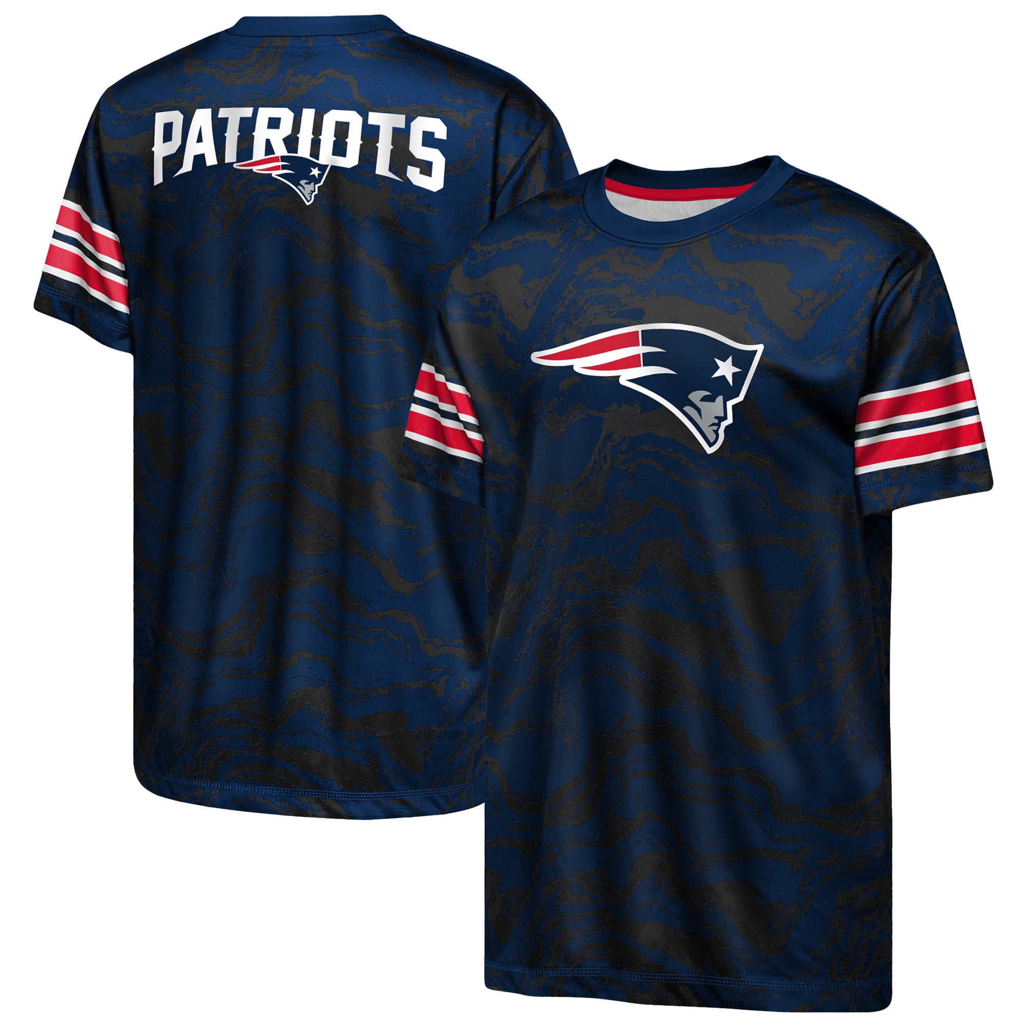 T-shirt de performance Youth Outerstuff Navy New England Patriots Slant Route