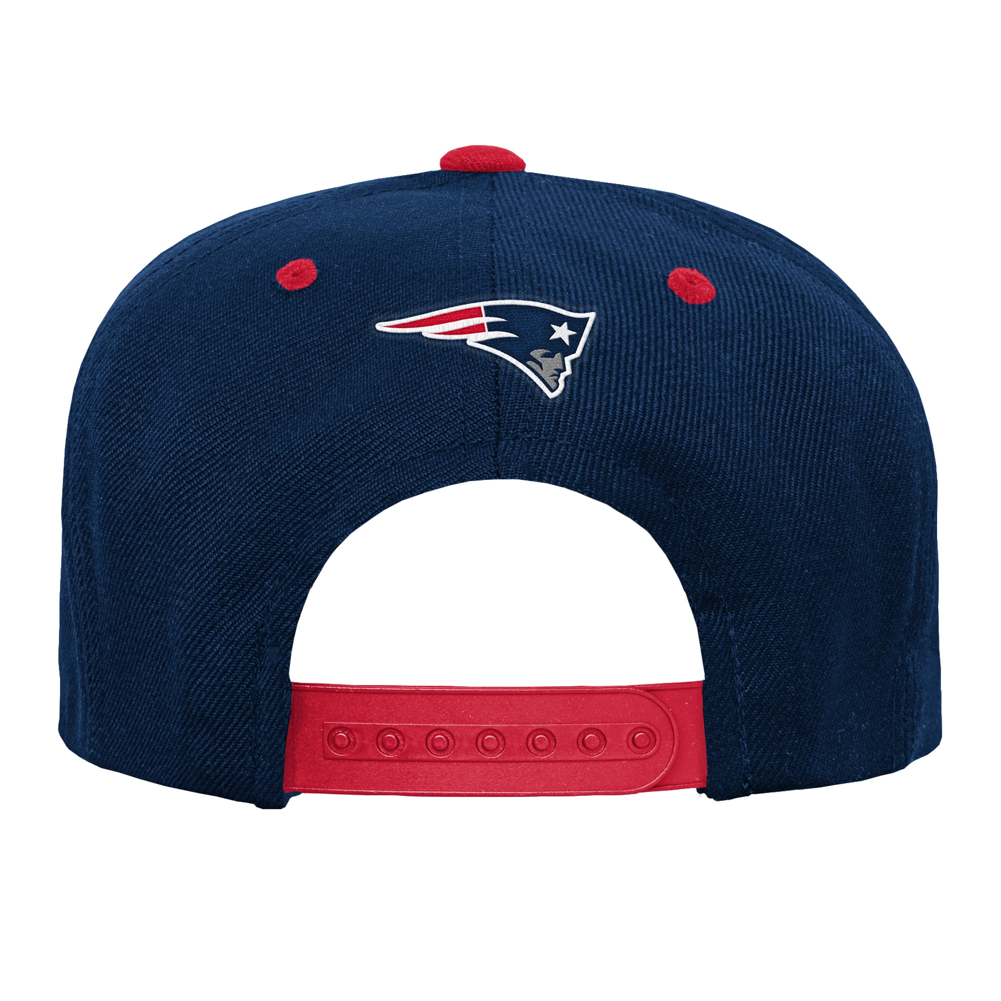 Casquette snapback bleu marine/rouge des New England Patriots pour jeunes de la marque Outerstuff