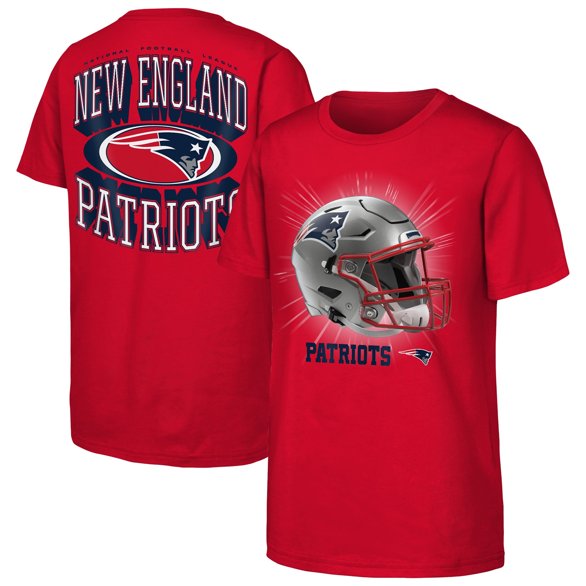 T-shirt Outerstuff rouge pour jeunes, esprit de victoire des New England Patriots