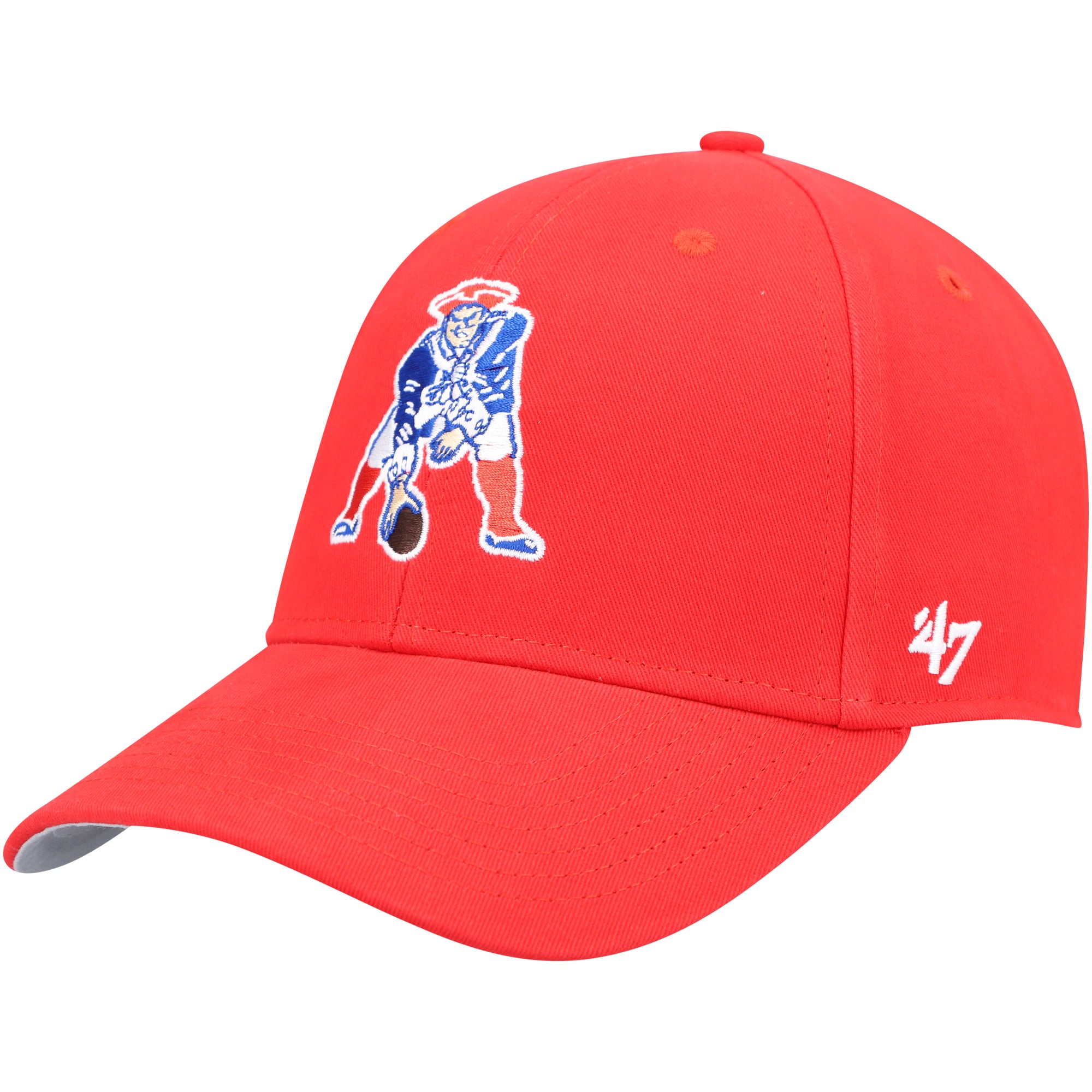 Youth Red New England Patriots Basic MVP Adjustable Hat