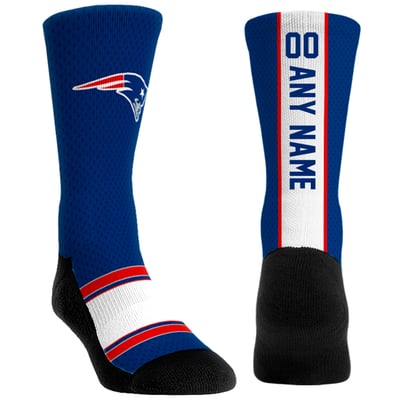  New England Patriots Rock Em Youth Custom Jersey Crew Socks - Navy