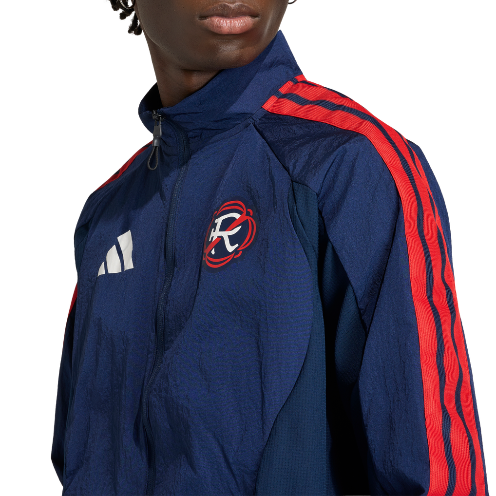 Men's New England Revolution adidas Navy 2026 Anthem Raglan Full-Zip Jacket