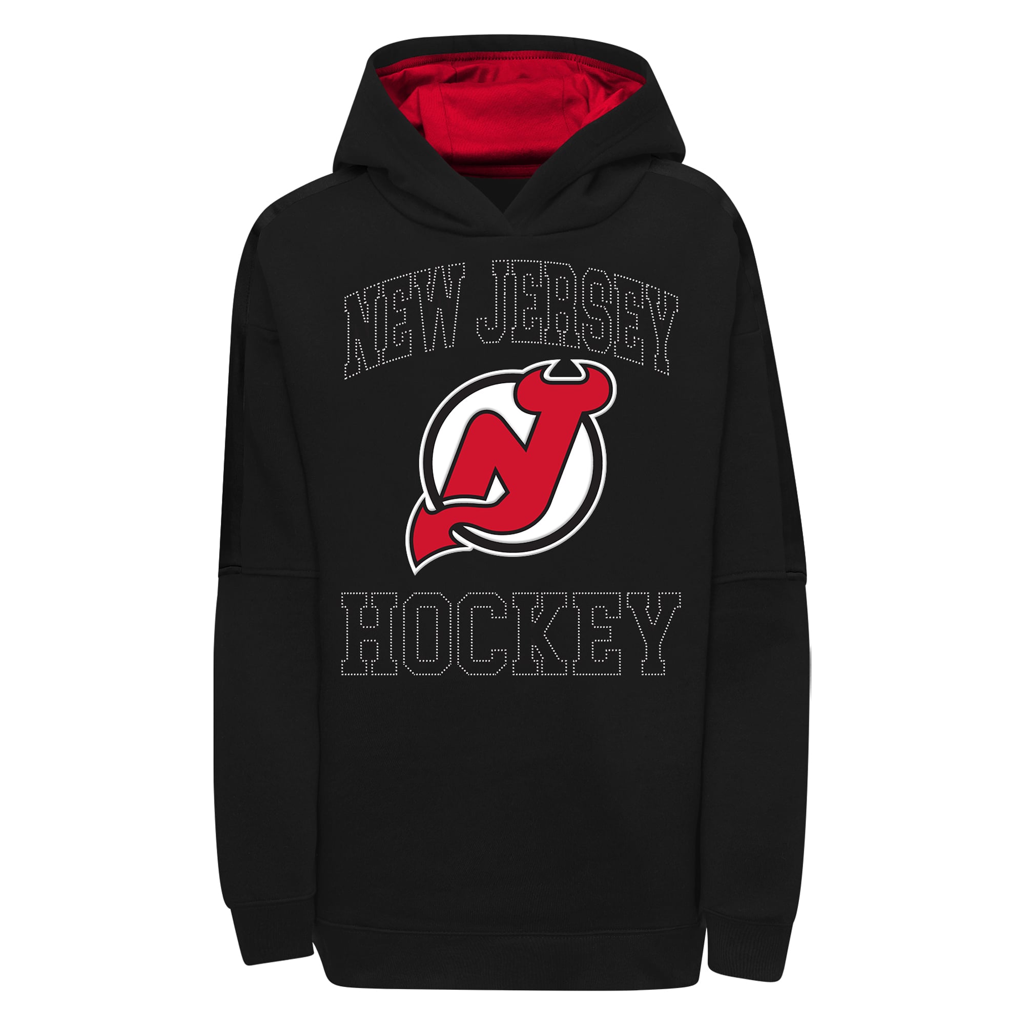 Sweat à capuche noir pailleté New Jersey Devils pour filles