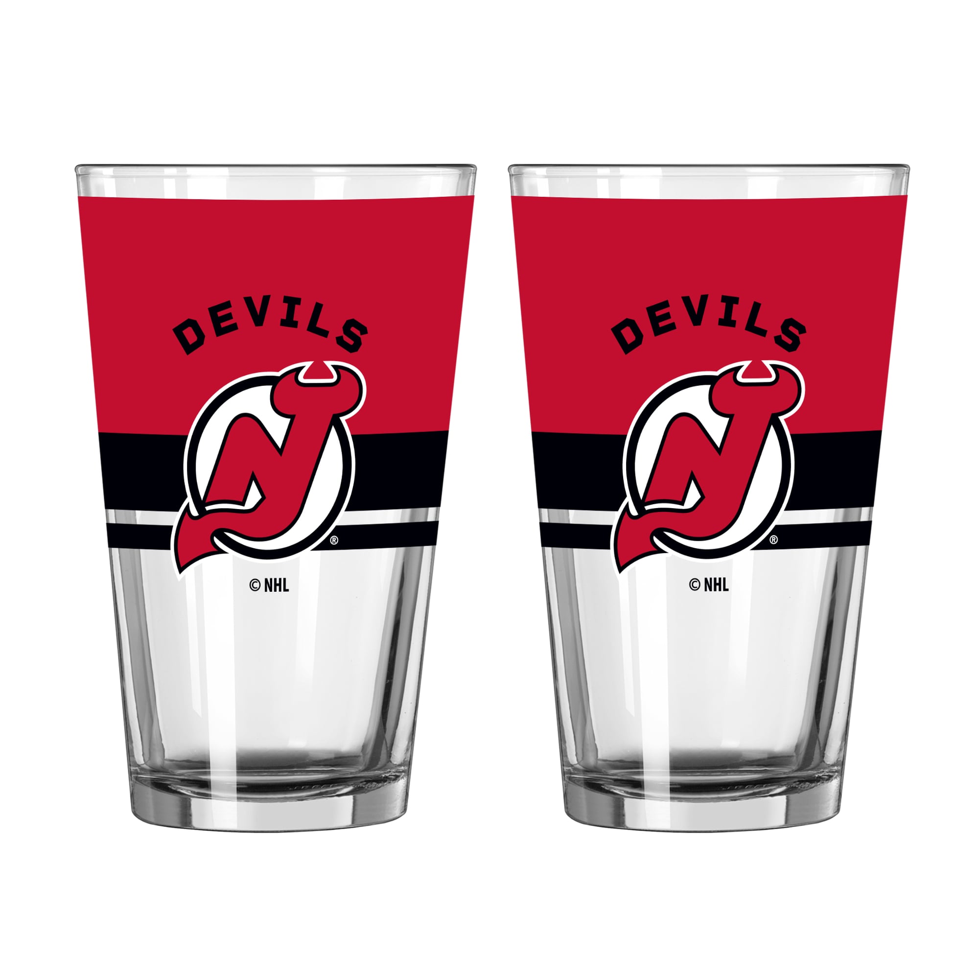 Ensemble de deux verres à bière Horizon de 473 ml (16 oz) Logo Brands New Jersey Devils